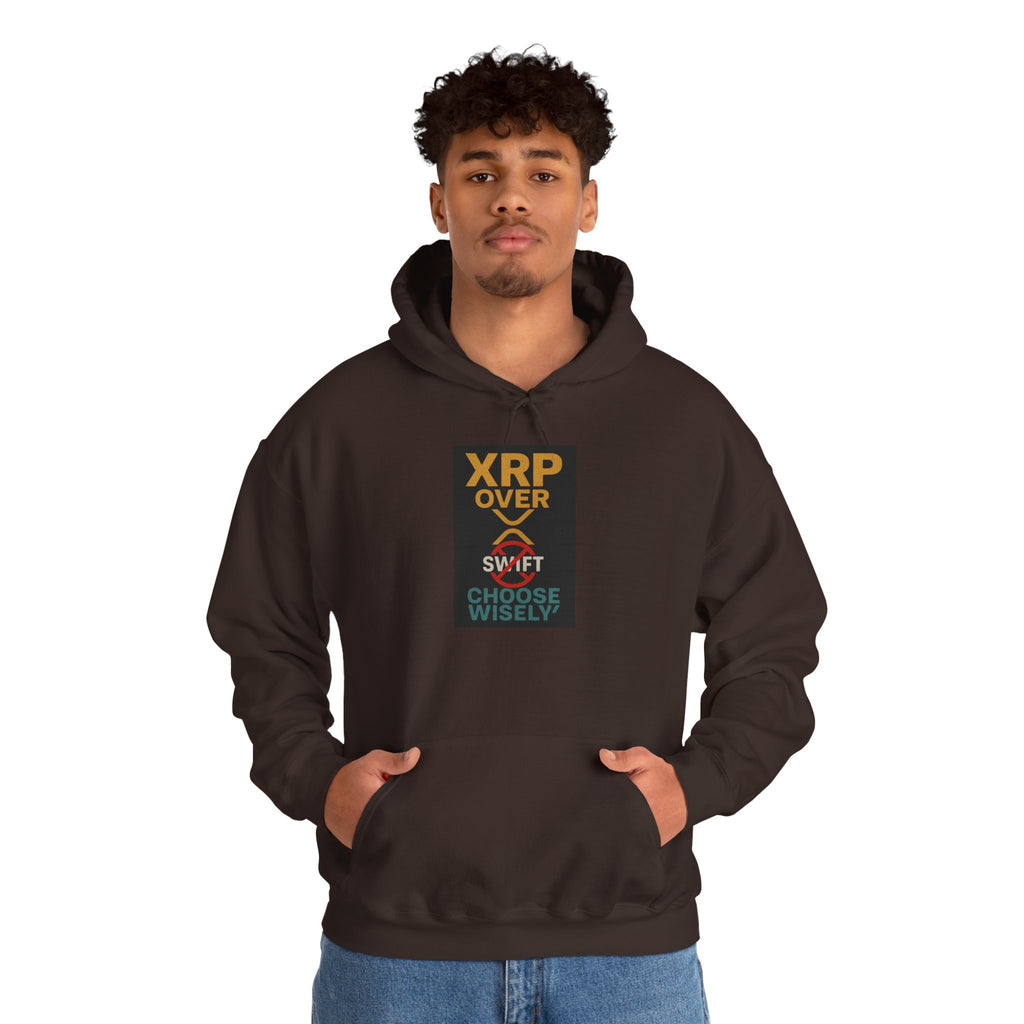 XRP Over Swift Hoodie - "Choose Wisely" Crypto Advocacy Sweatshirt