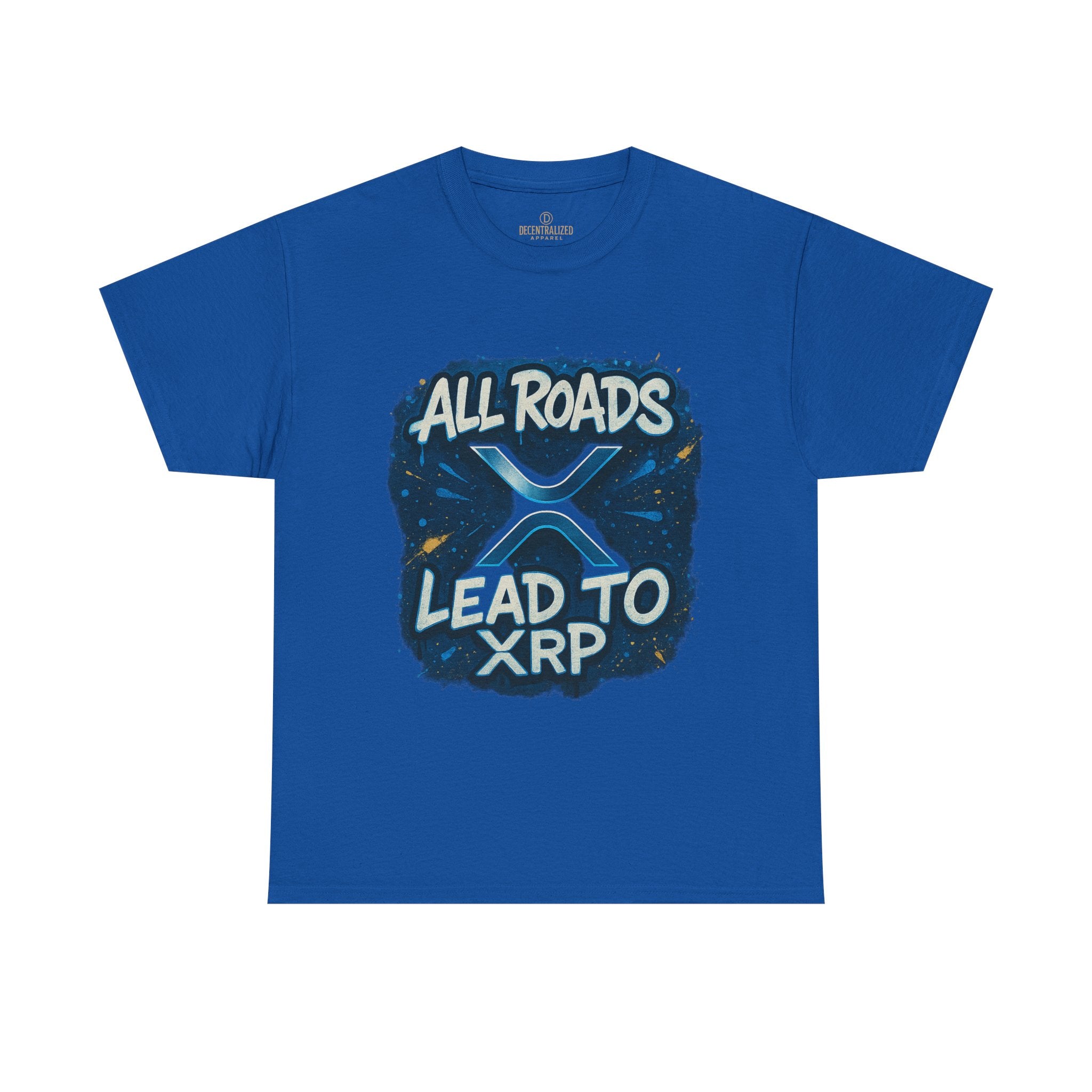 XRP Crypto T-Shirt — "All Roads Lead to XRP" Graphic Tee