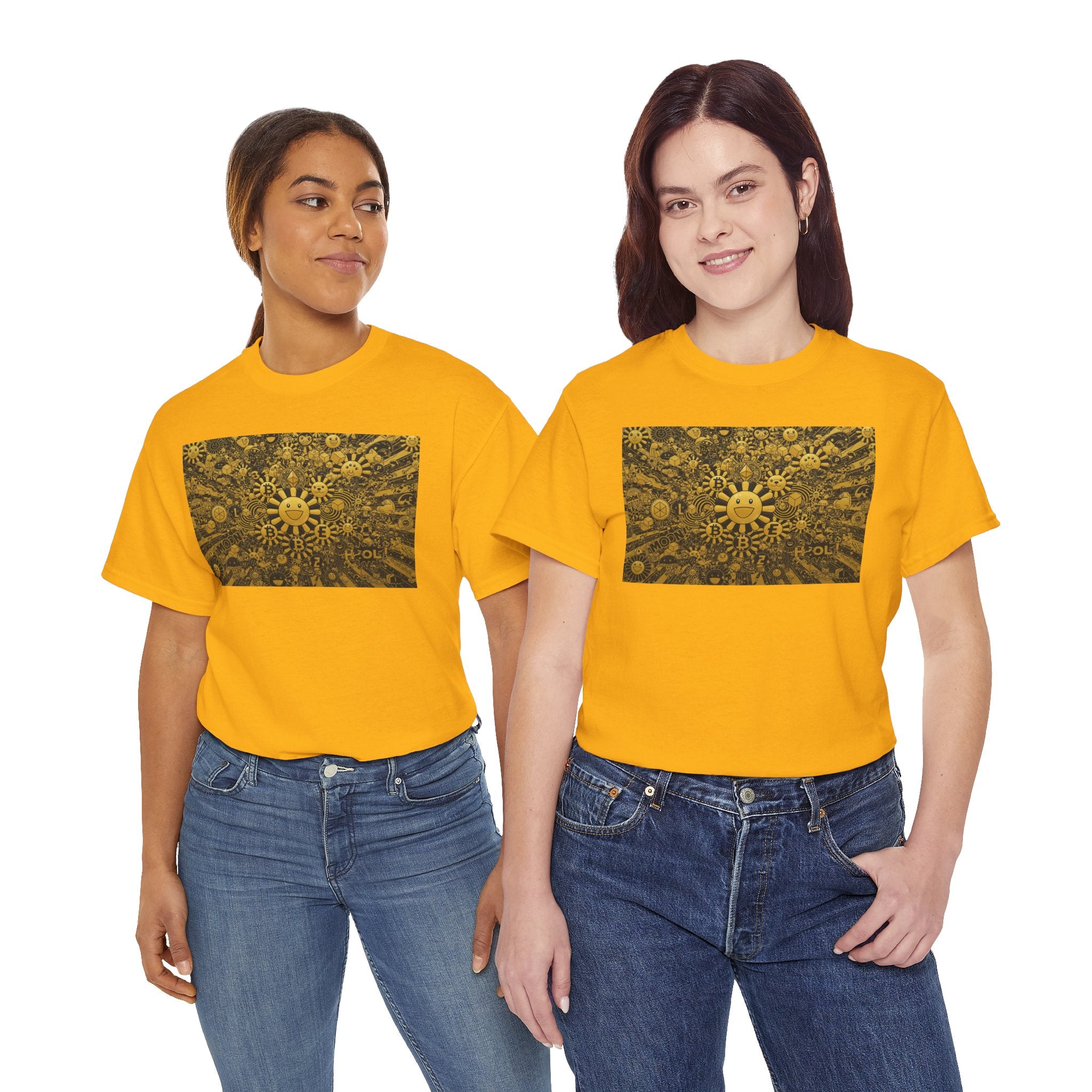 Sunflower Burst T‑Shirt — Golden Sunflower Pattern Tee