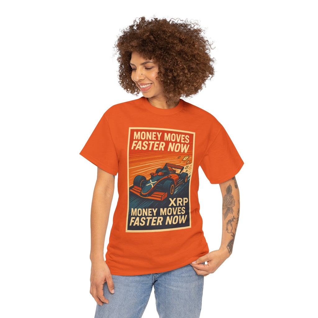 XRP 'Money Moves Faster Now' Racing Tee — Crypto Enthusiast T-Shirt