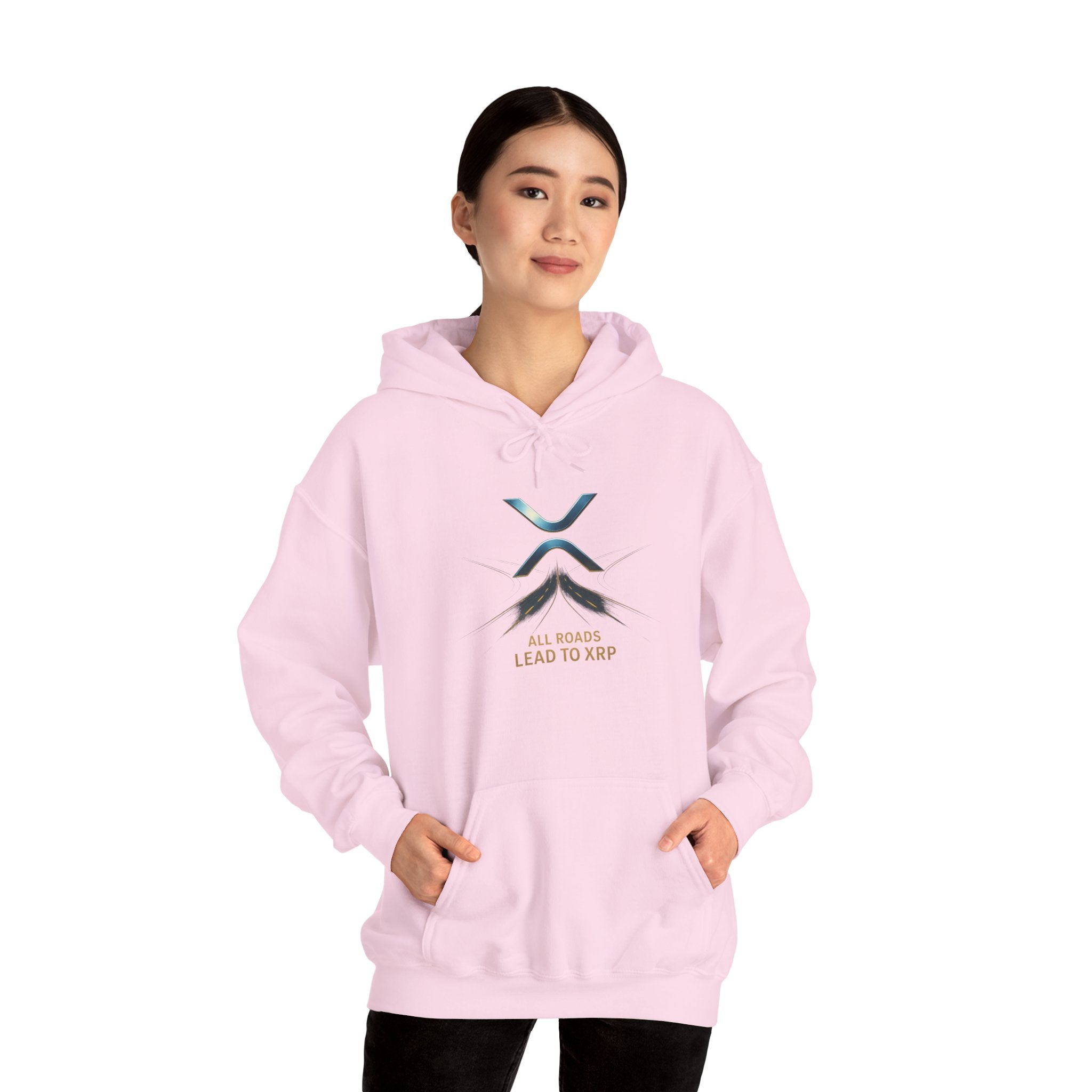 XRP Logo Hoodie — "All Roads Lead to XRP" Minimal Crypto Hoodie