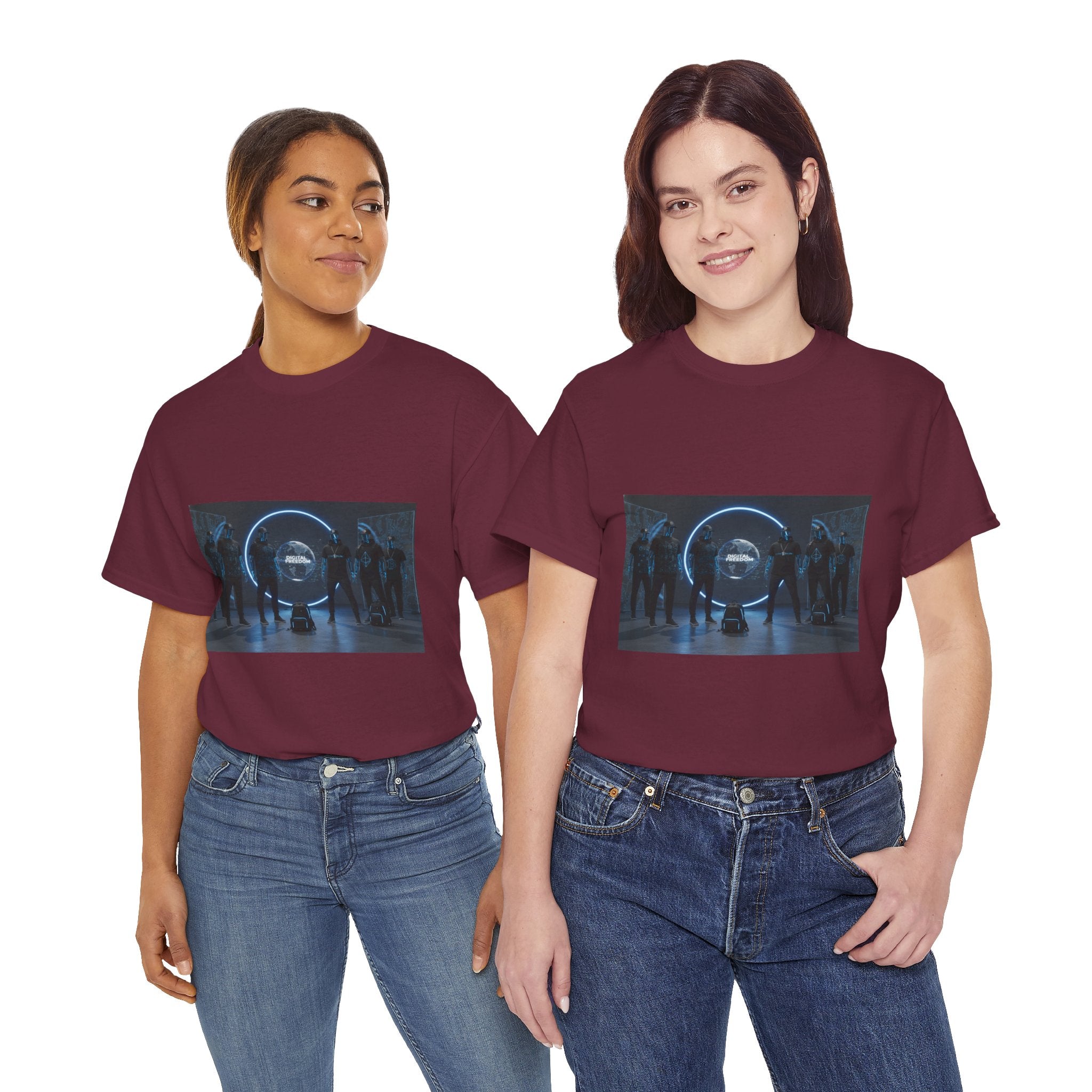 Sci‑Fi Portal Graphic Tee — Futuristic Neon Crew T-Shirt