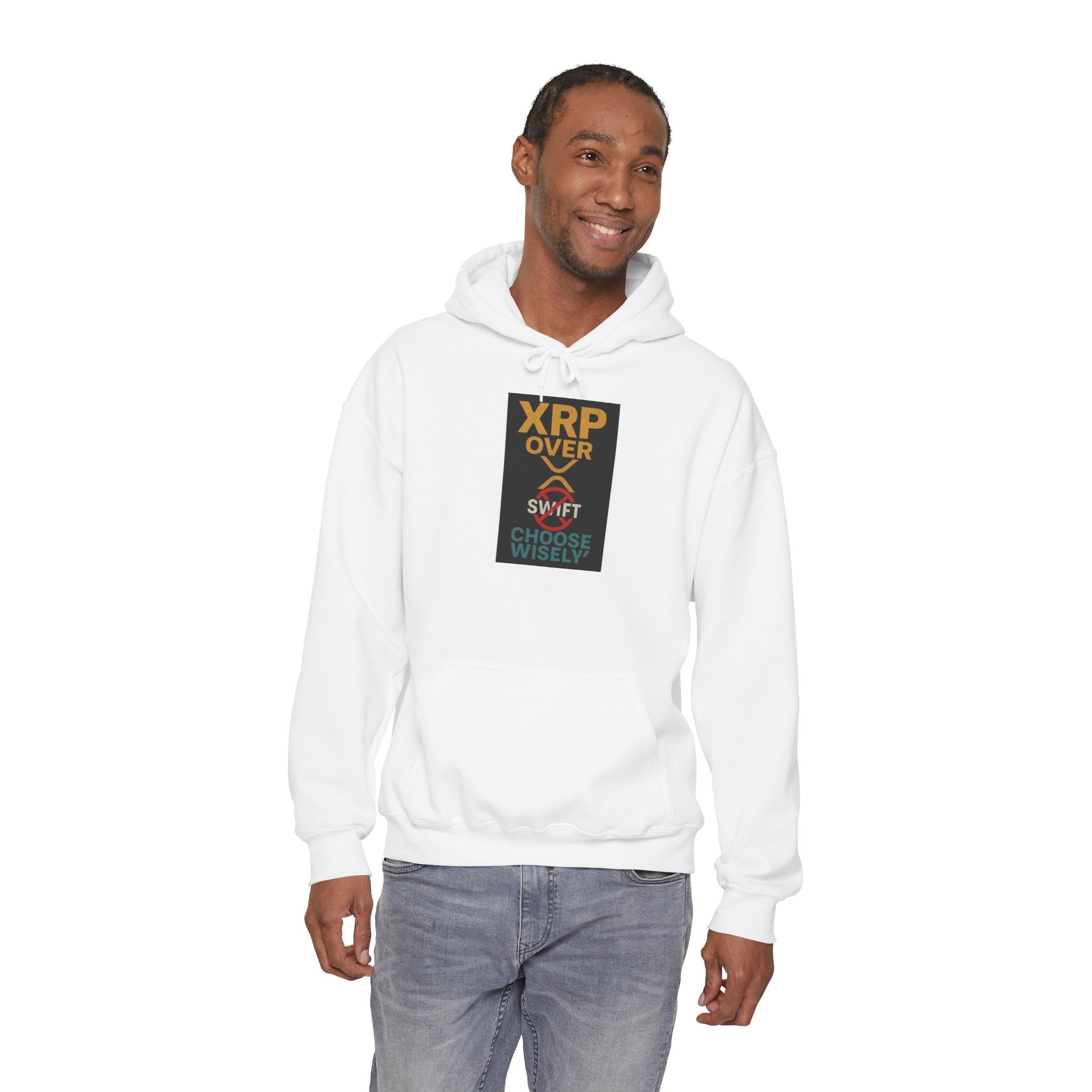 XRP Over Swift Hoodie - "Choose Wisely" Crypto Advocacy Sweatshirt