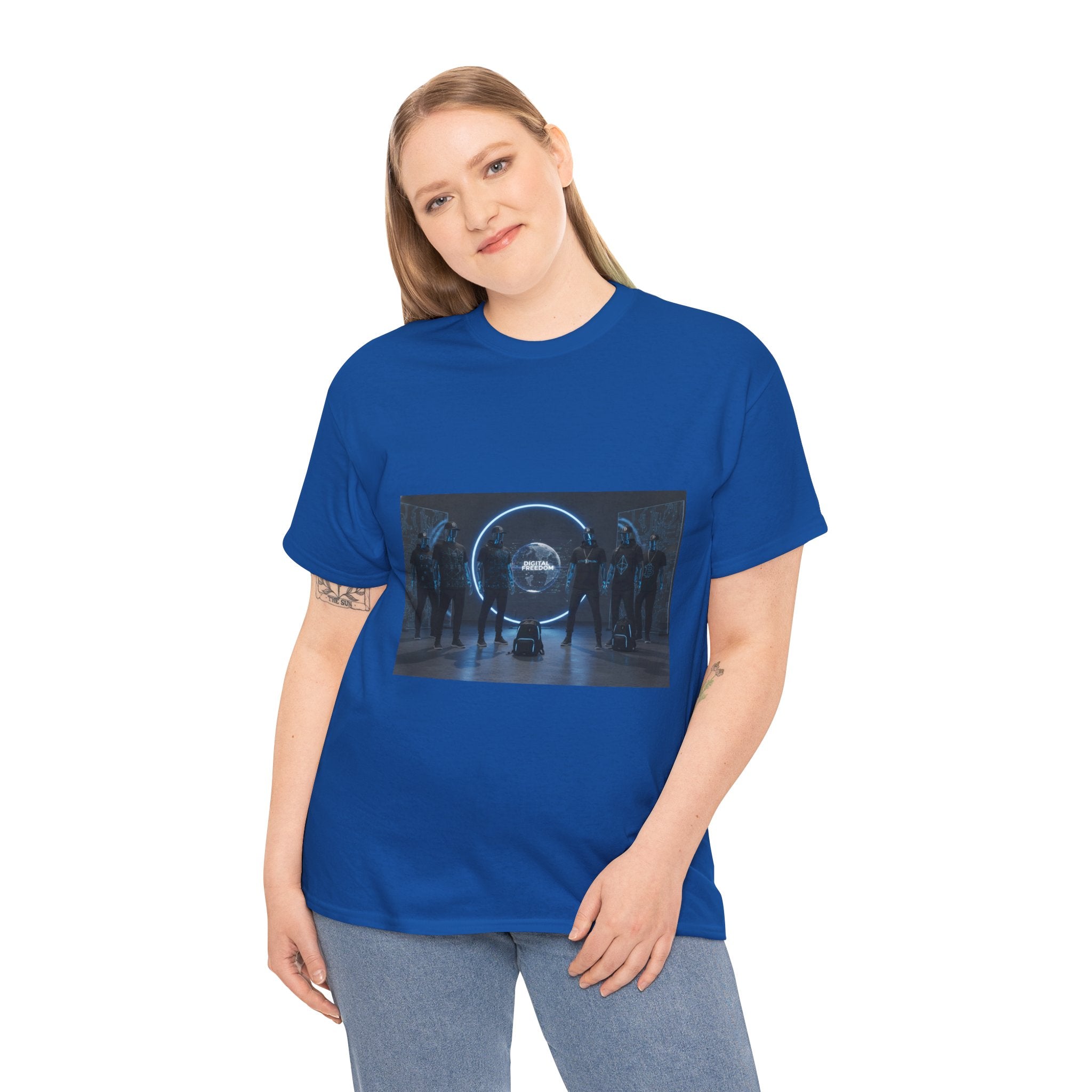 Sci‑Fi Portal Graphic Tee — Futuristic Neon Crew T-Shirt