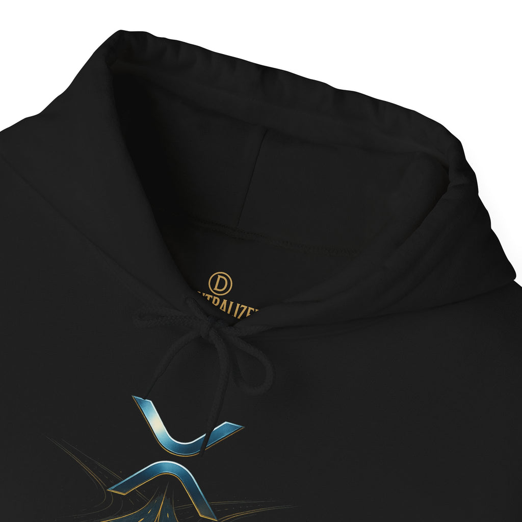 XRP Logo Hoodie — "All Roads Lead to XRP" Minimal Crypto Hoodie
