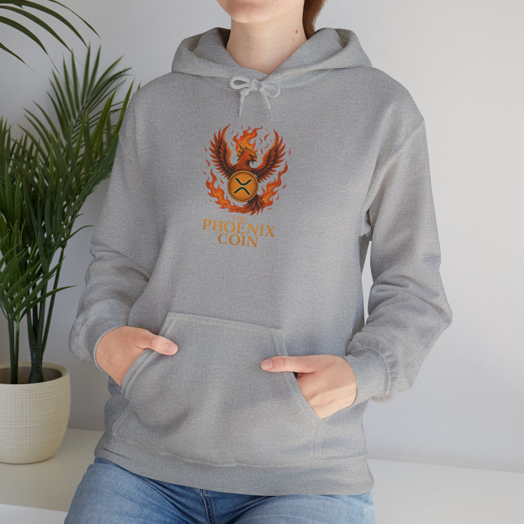 Phoenix Coin Hoodie — Fiery Phoenix Crest Sweatshirt