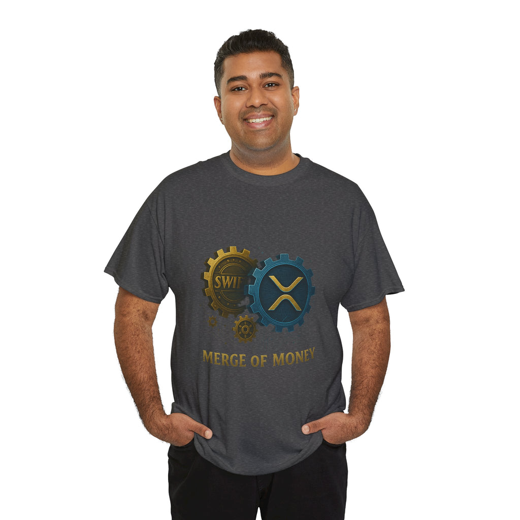 Merge of Money Tee - Cryptocurrency Gears XRP & SWI Crypto T-Shirt