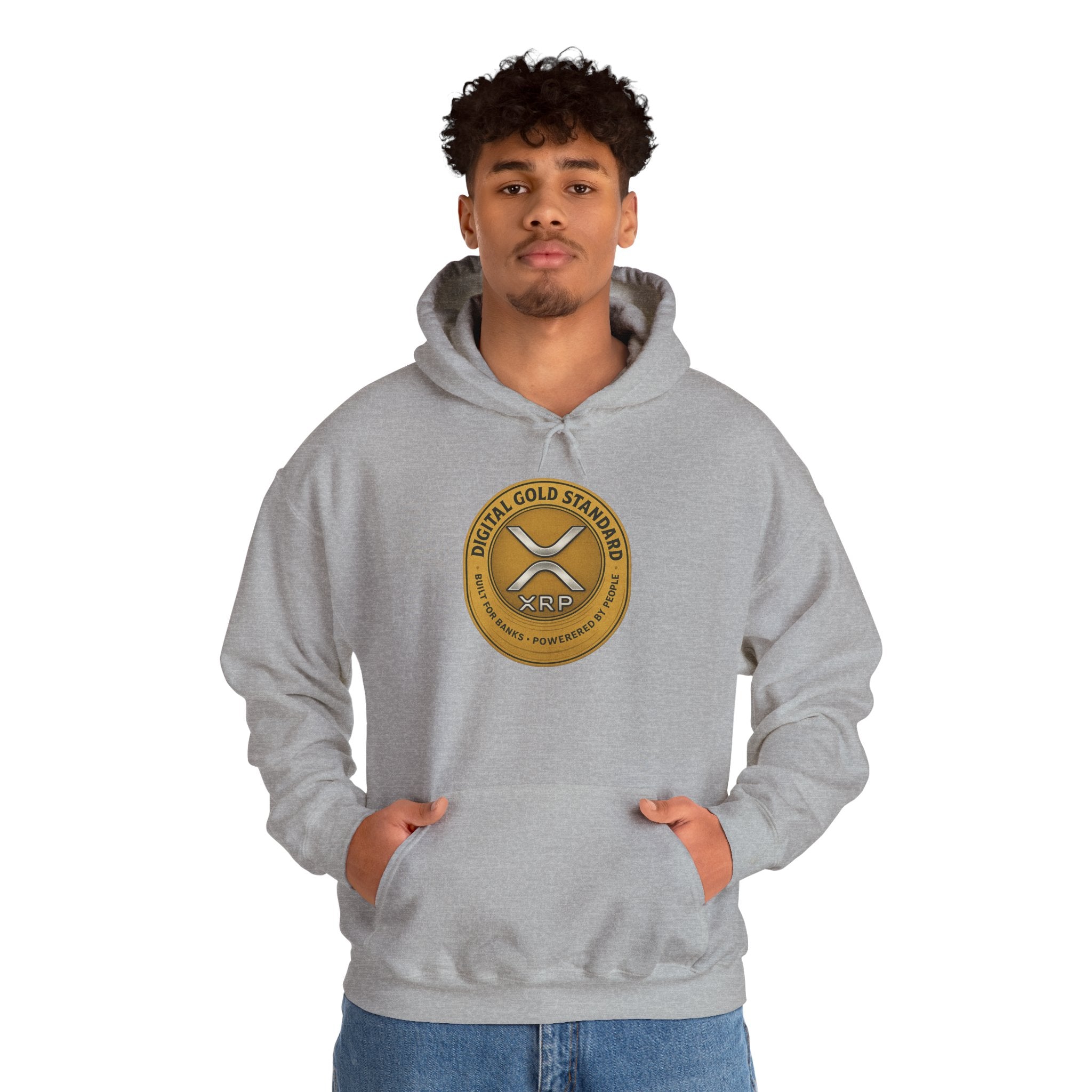 Crypto Coin Logo Hoodie — Digital Gold Standard XRP Emblem