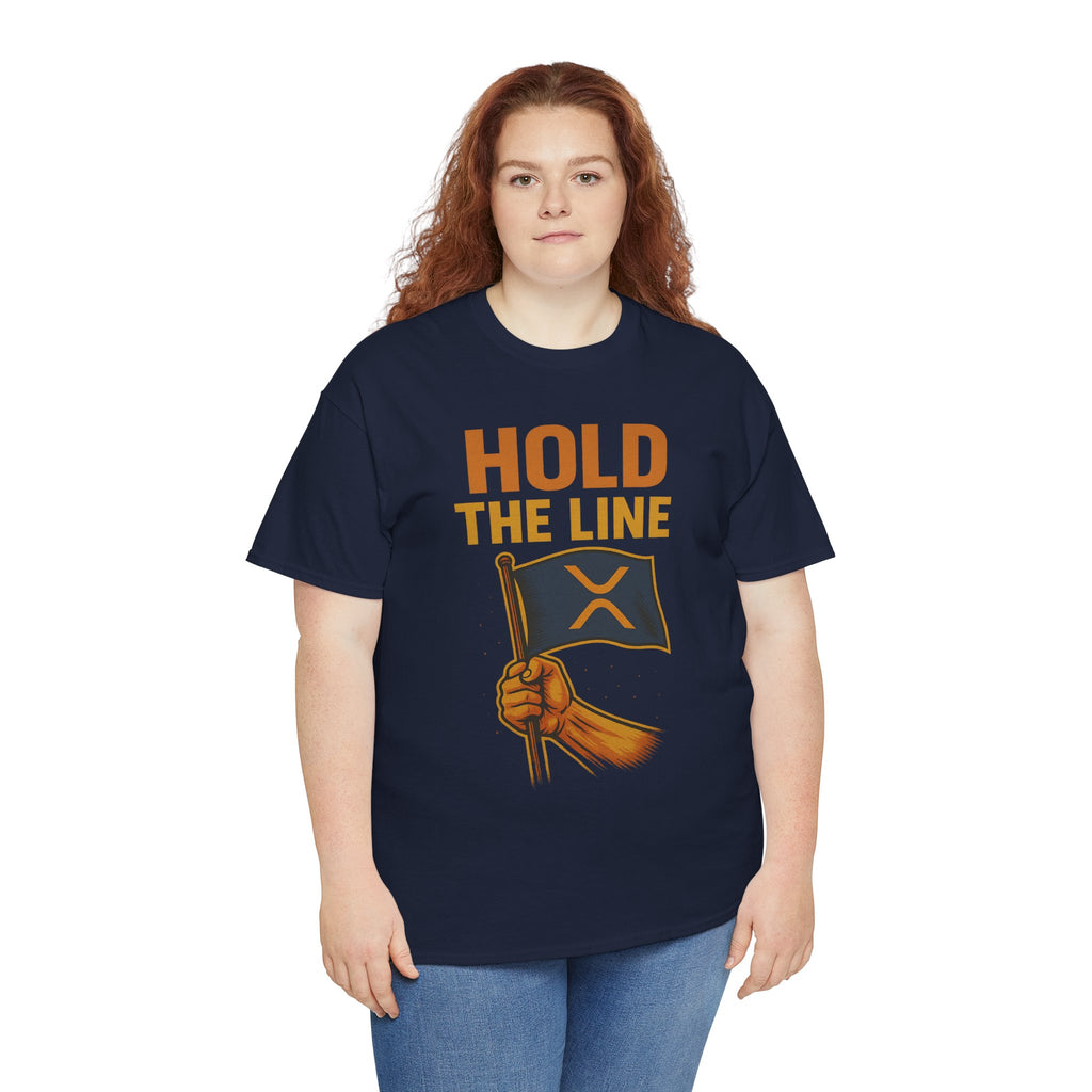 Hold The Line Tee — Bold Flag Graphic Cryptocurrency XRP Shirt