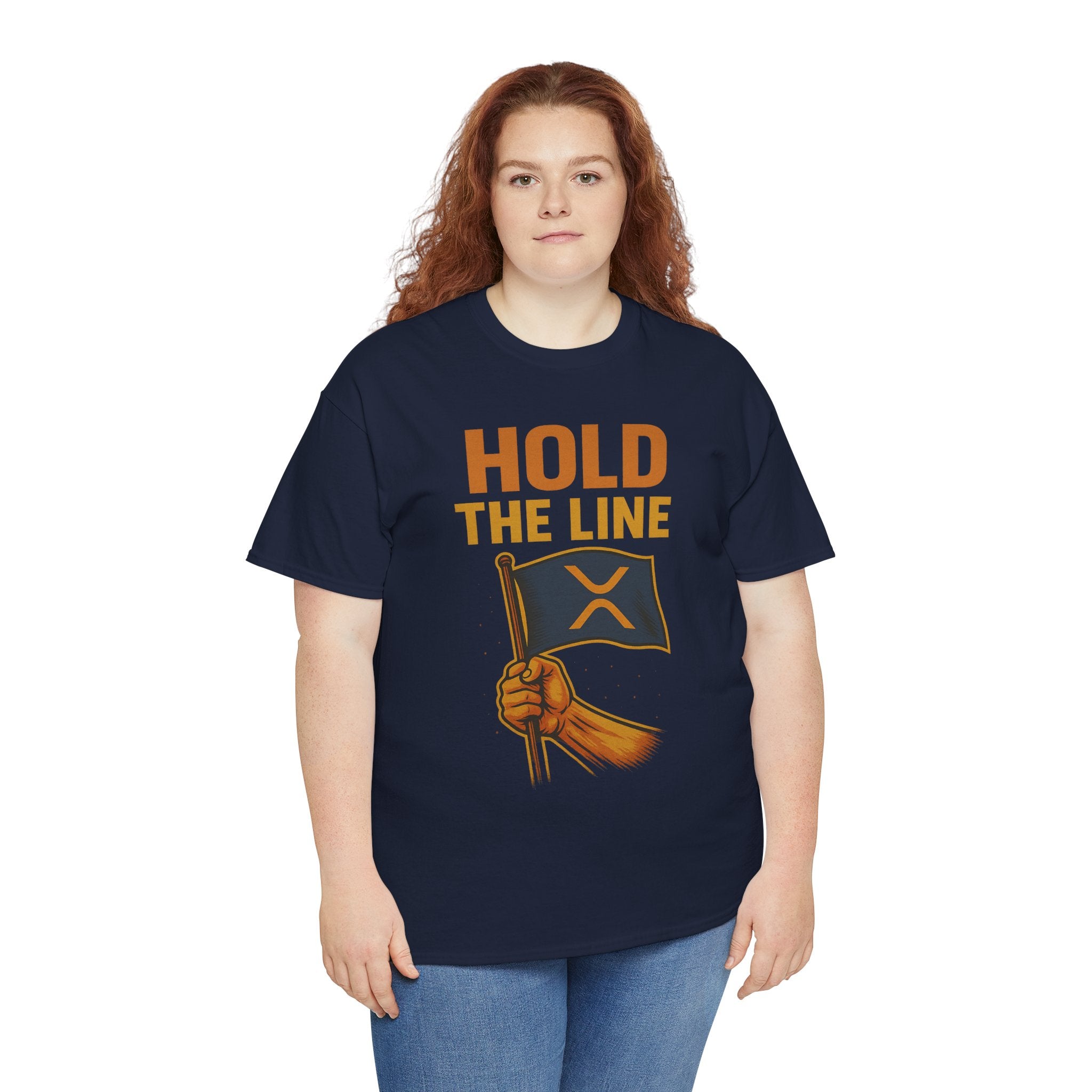 Hold The Line Tee — Bold Flag Graphic Cryptocurrency XRP Shirt