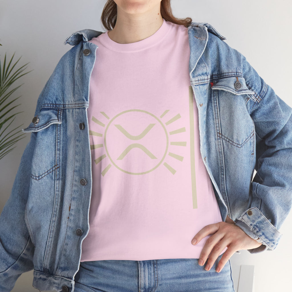 XRP Sun Logo T‑Shirt — Minimal Crypto Ripple Tee