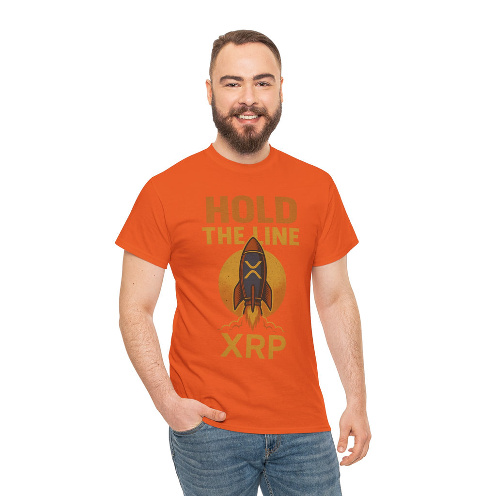 XRP Hold The Line Rocket Tee — Crypto Investor T‑Shirt