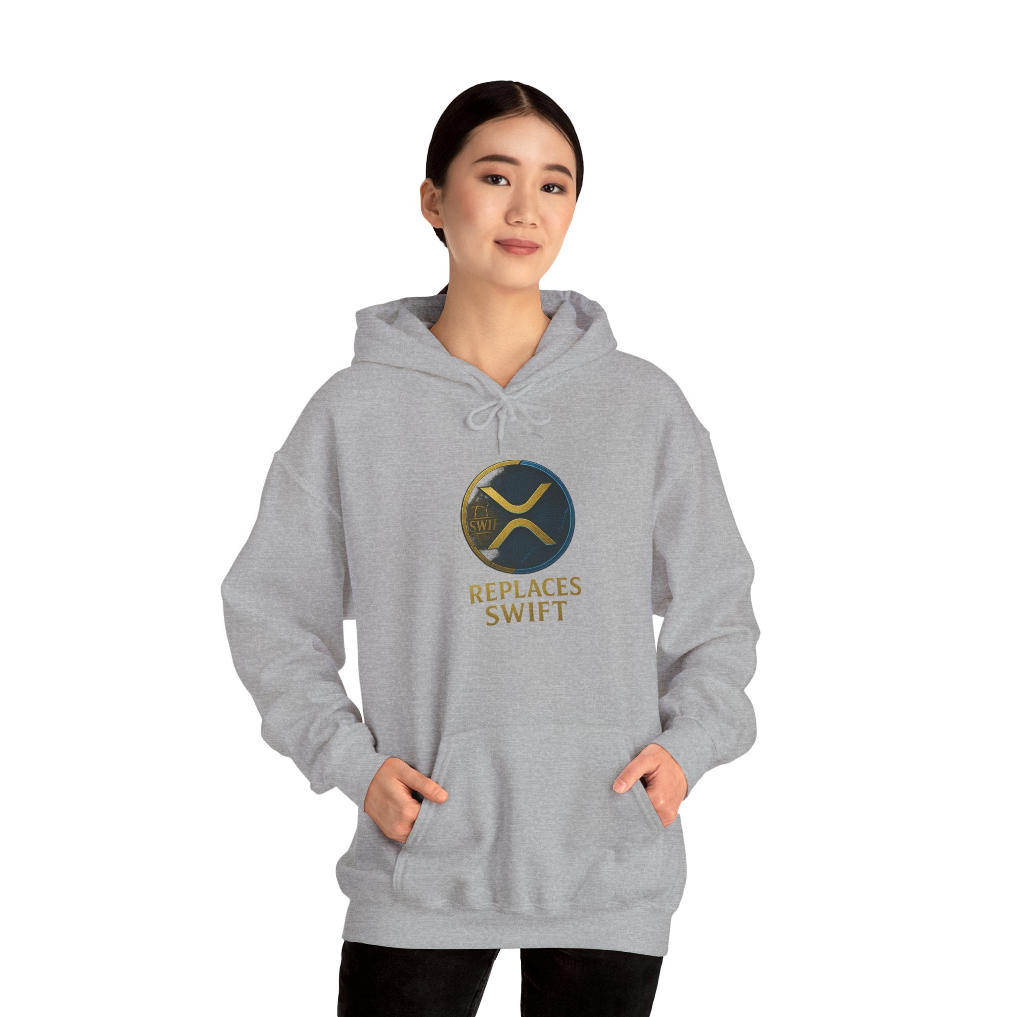 Crypto Logo Hoodie — "Replaces Swift" Ripples Design