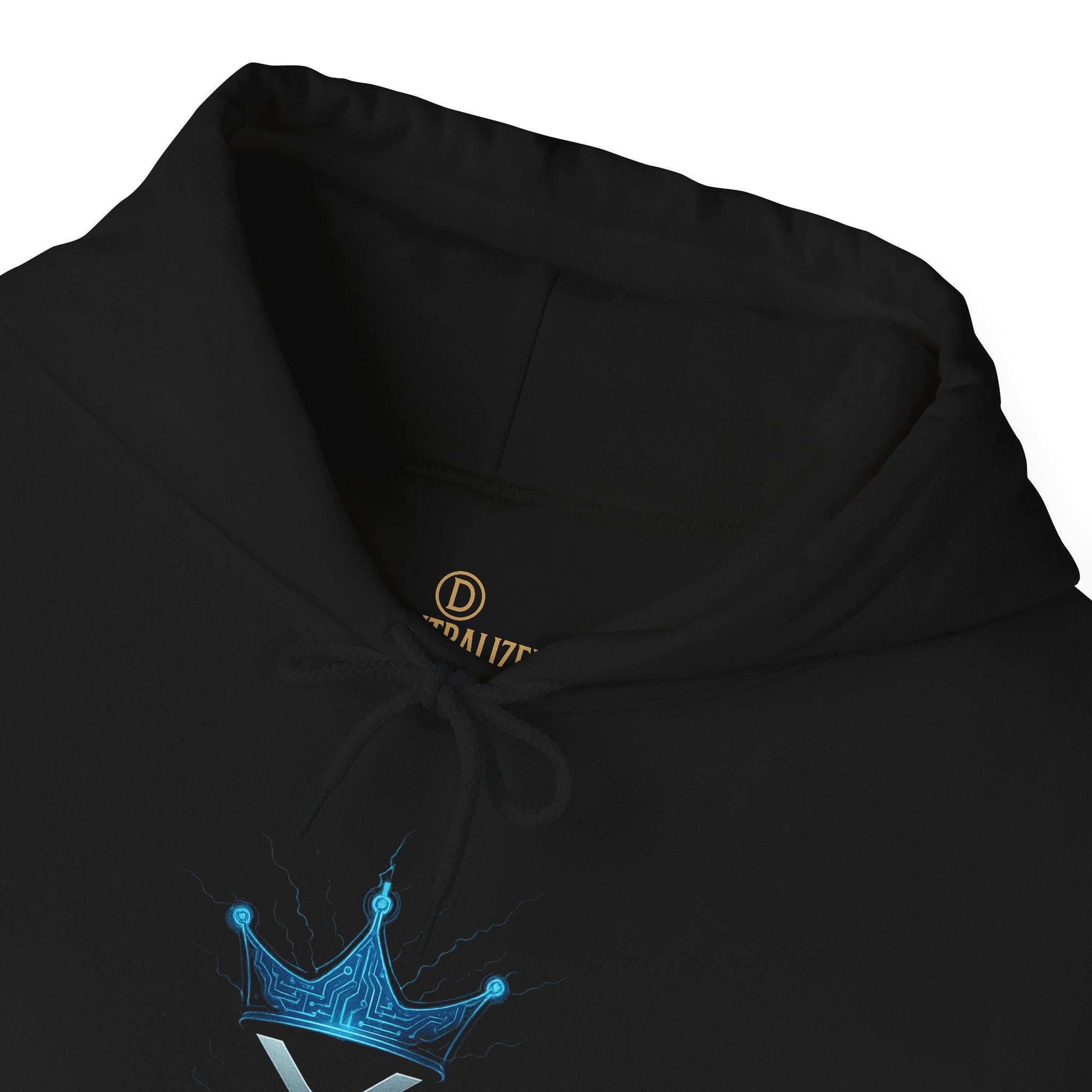 Liquidity King Hoodie — Blue Crown Logo Pullover