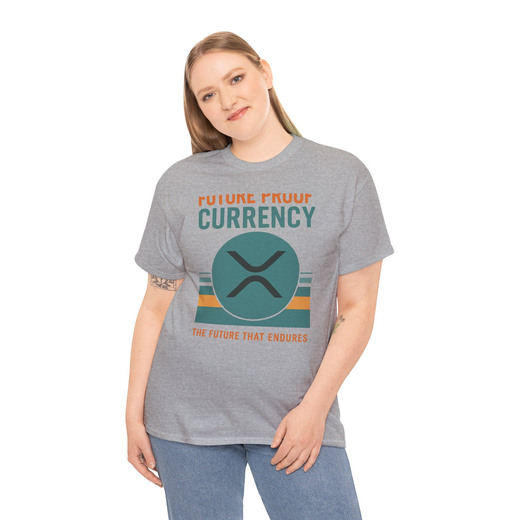 RIPPLE XRP 'Future Proof Currency' Graphic Tee — Crypto Retro Logo Shirt