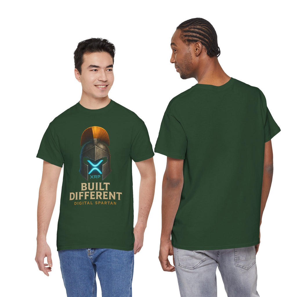 Built Different Spartan Tee — Digital Spartan XRP Crypto T-Shirt