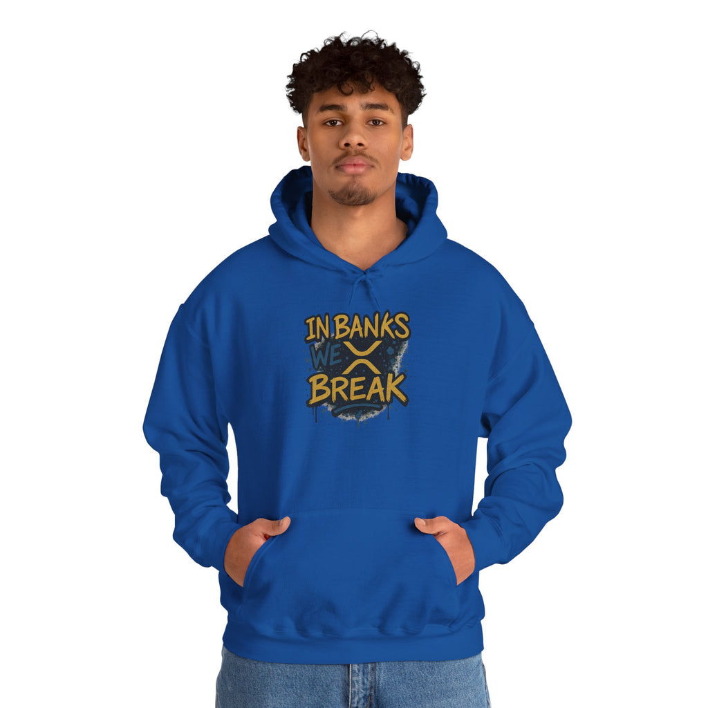 In Banks We Break Hoodie — Streetwear Graffiti Hoodie for Urban Style