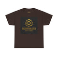 Decentralized Apparel Logo Tee — Gold Emblem Cotton T-Shirt