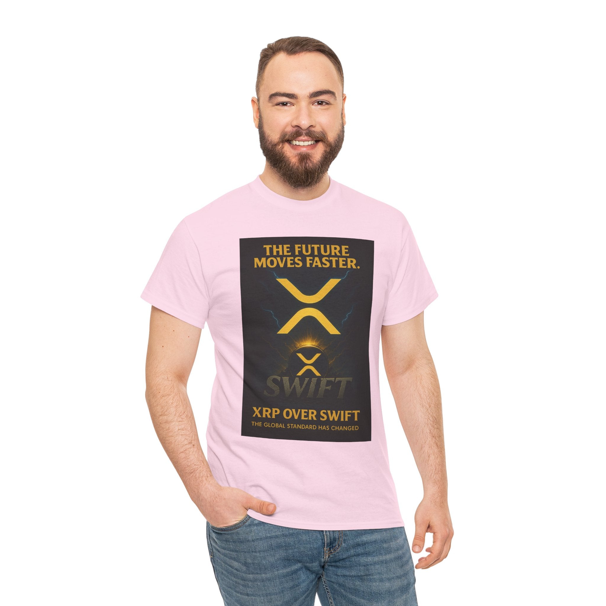 XRP Swift Crypto T-Shirt — “The Future Moves Faster” XRP Over Swift Tee