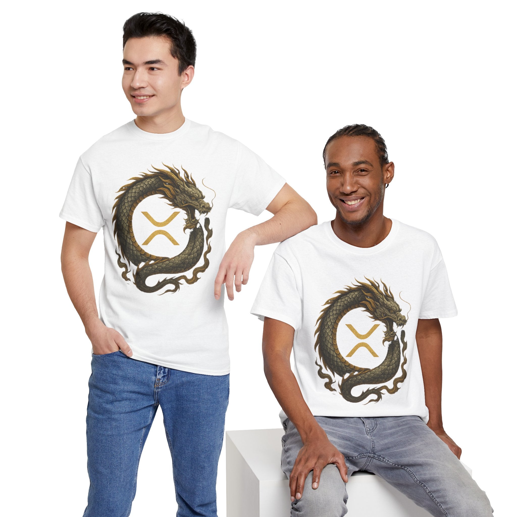 Dragon XRP Logo T-Shirt — Crypto XRP Circle Dragon Graphic Tee