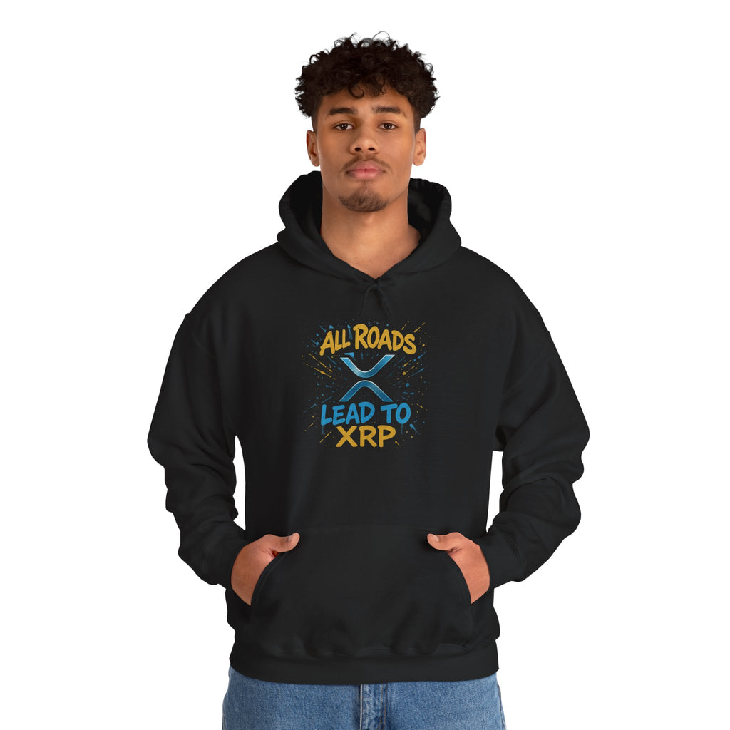 All Roads Lead to XRP Hoodie – Crypto Investor Pullover