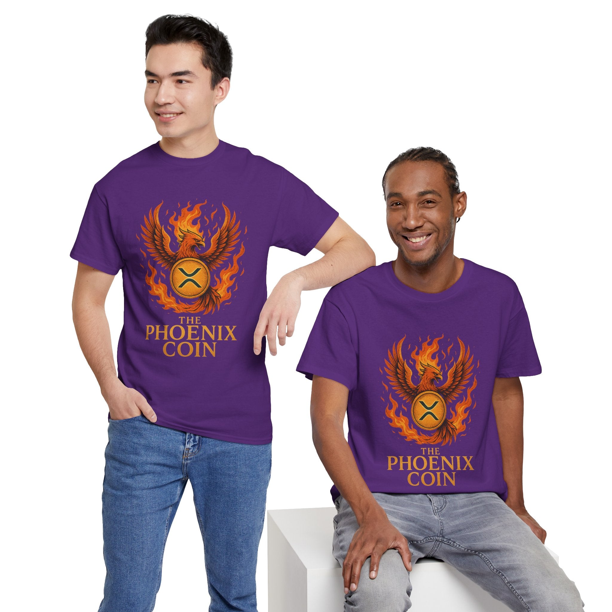 Phoenix Coin T‑Shirt — Fiery Phoenix Crypto Logo Tee
