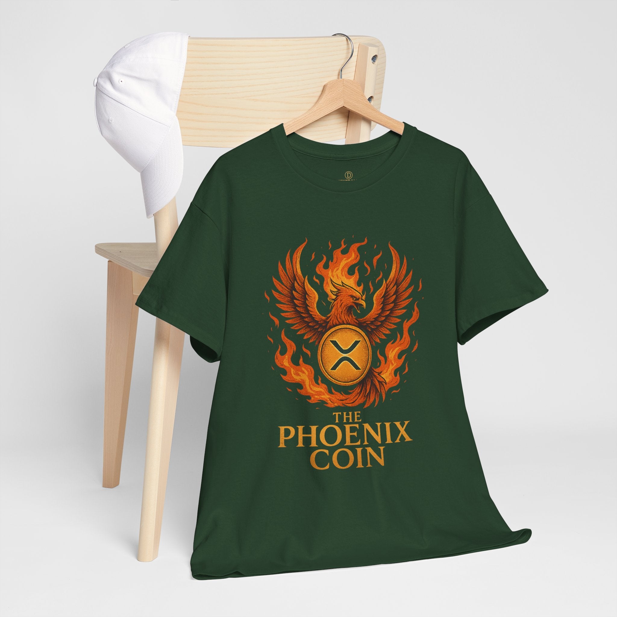 Phoenix Coin T‑Shirt — Fiery Phoenix Crypto Logo Tee
