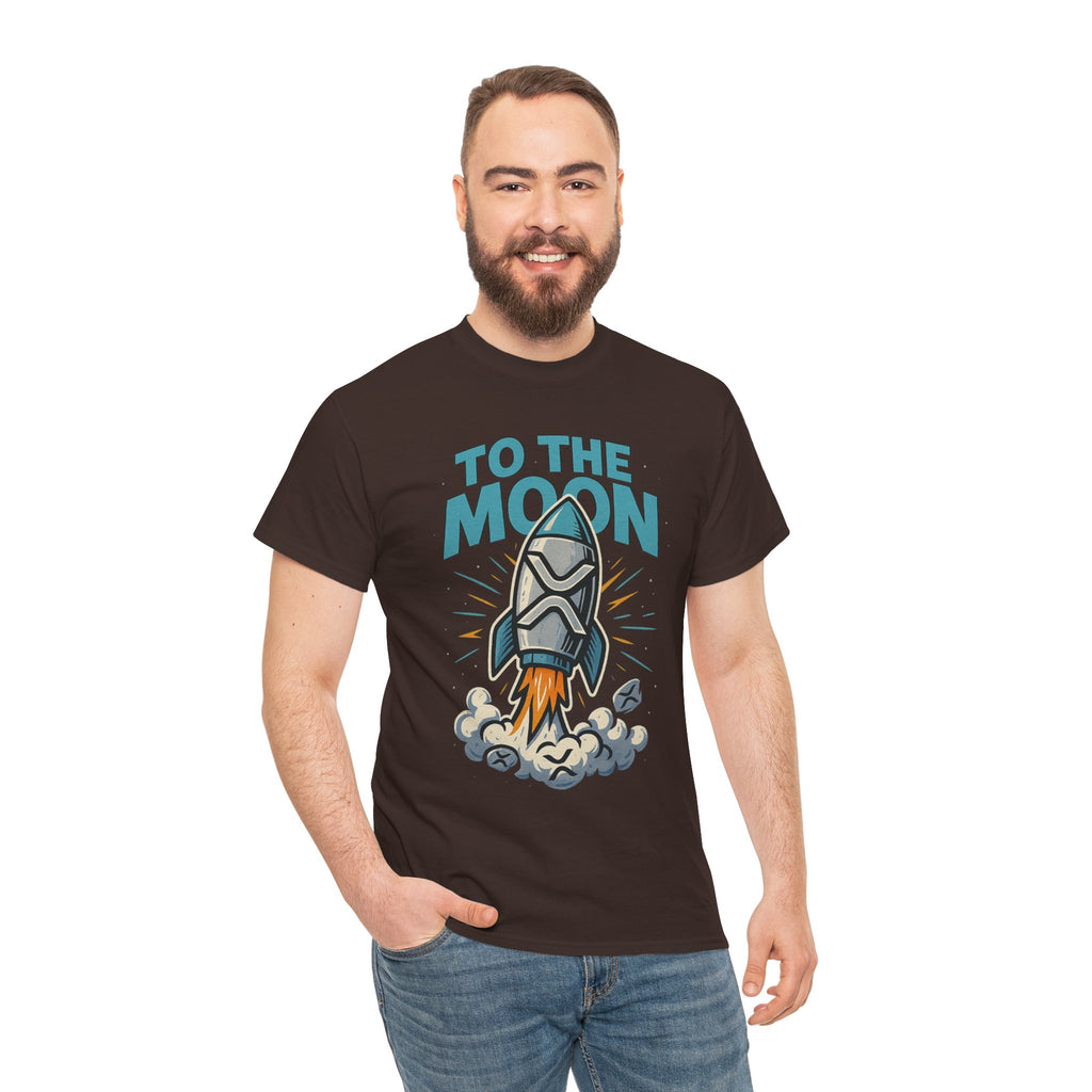 To The Moon Rocket T-Shirt — Space Graphic Tee for Crypto & Space Enthusiasts