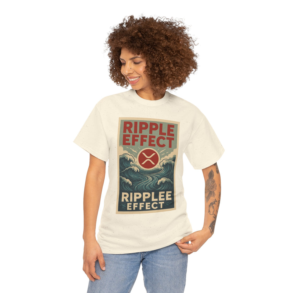 Ripple Effect Tee — Vintage Wave XRP Crypto Graphic T-Shirt