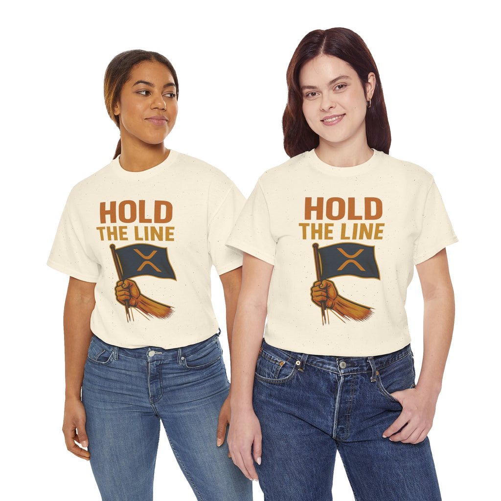 Hold The Line Tee — Bold Flag Graphic Cryptocurrency XRP Shirt