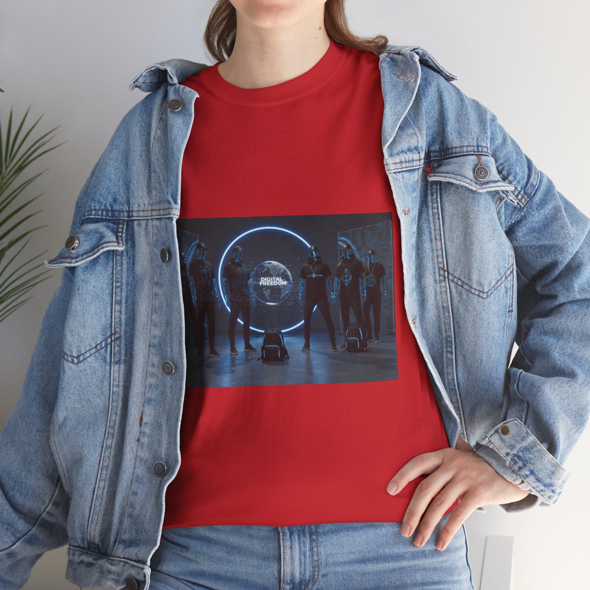 Sci‑Fi Portal Graphic Tee — Futuristic Neon Crew T-Shirt