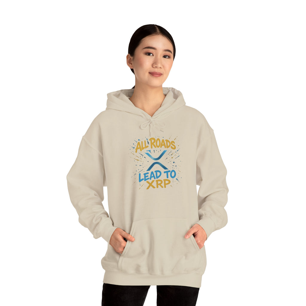 All Roads Lead to XRP Hoodie – Crypto Investor Pullover