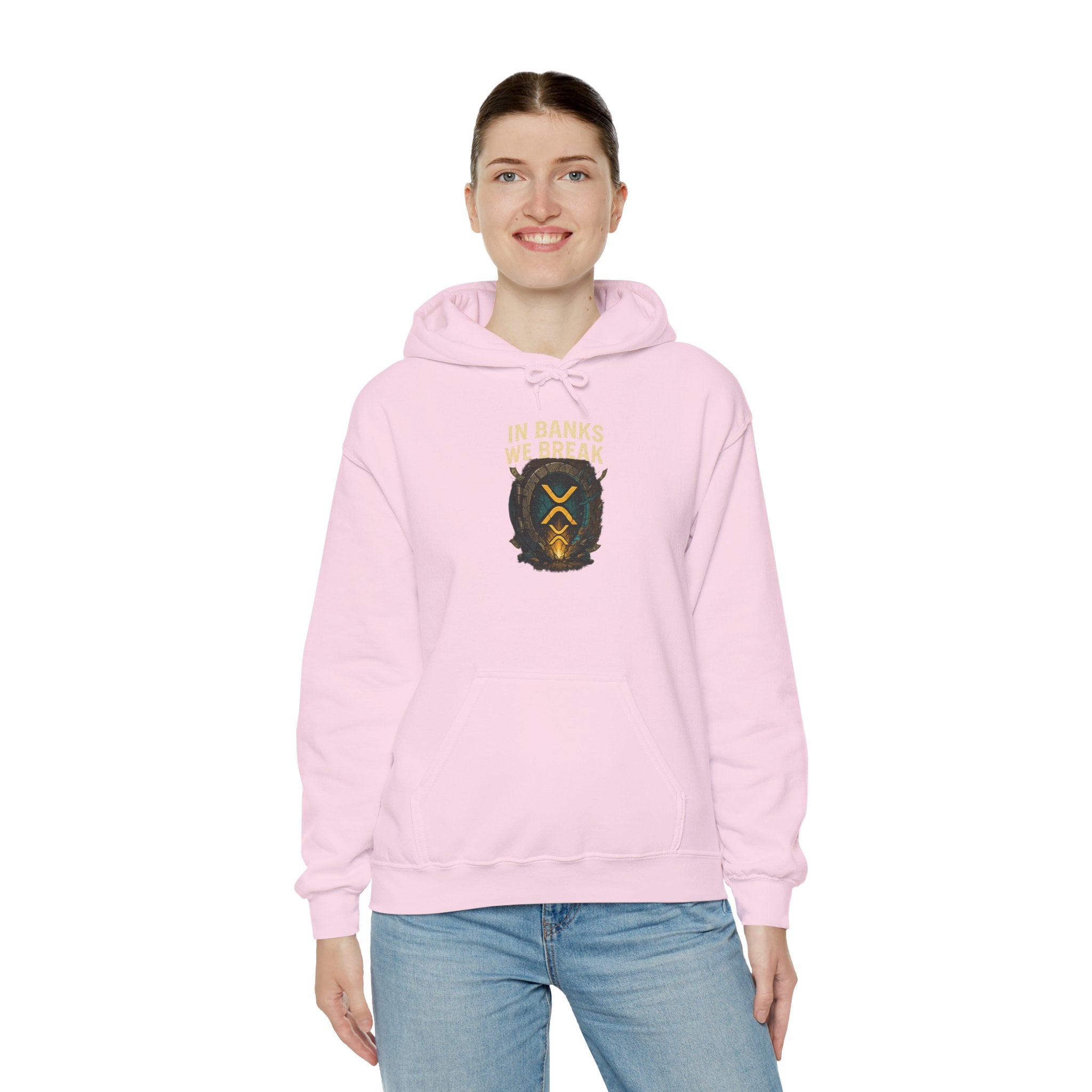 Hoodie — 'In Banks We Trust' Crest Pullover