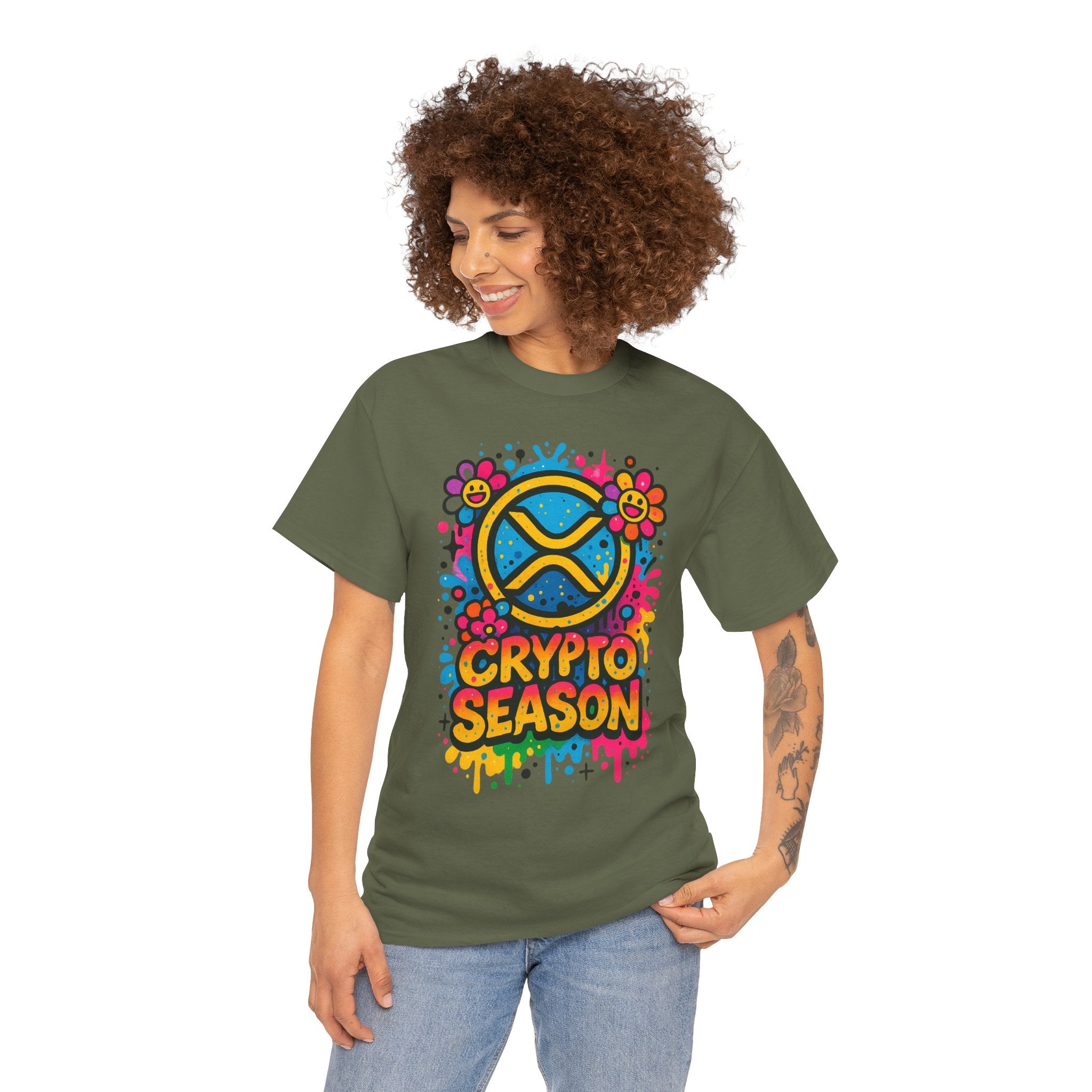 Crypto Season T-Shirt — Colorful Ripple XRP Logo Tee