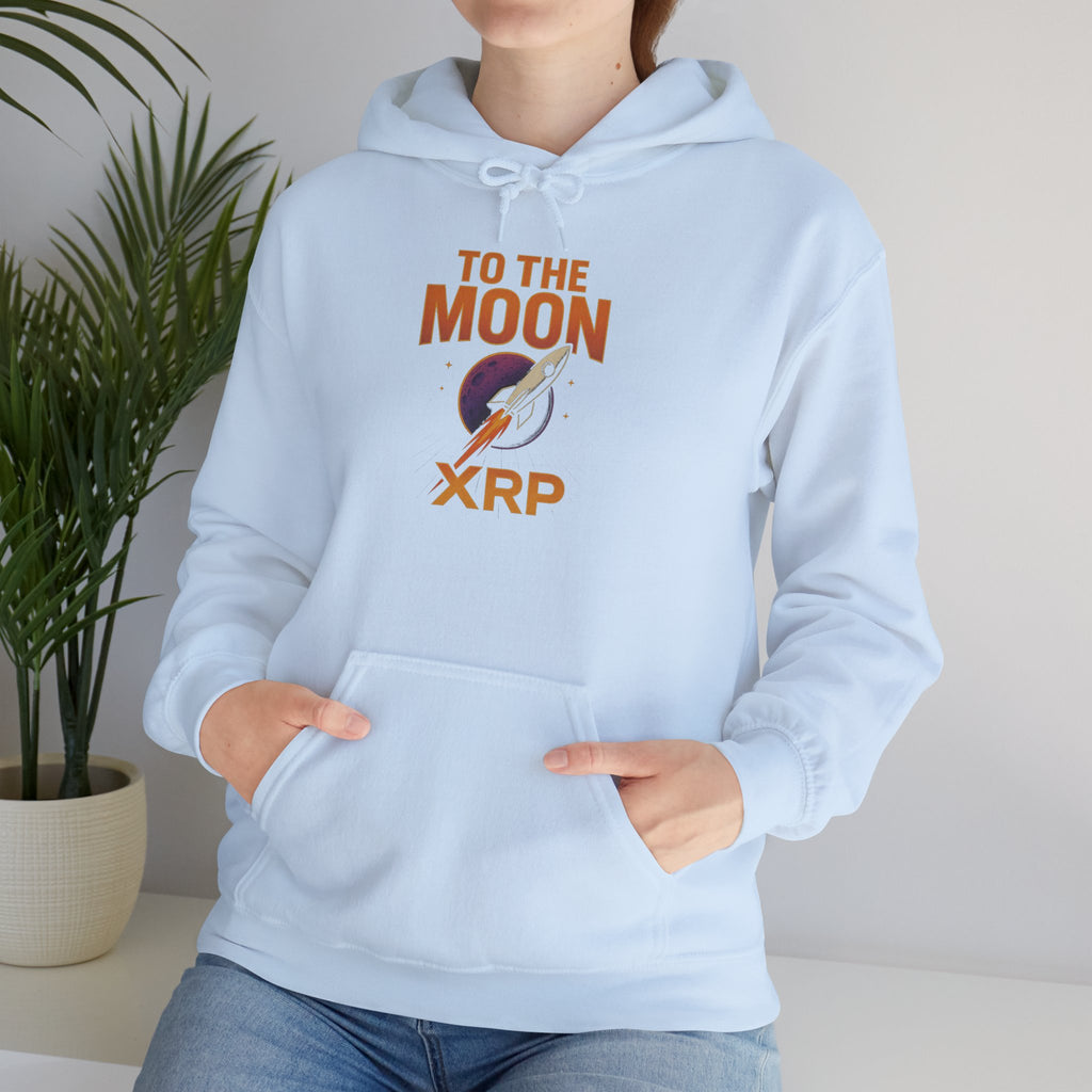 XRP To The Moon Hoodie — Crypto Investor Graphic Sweatshirt