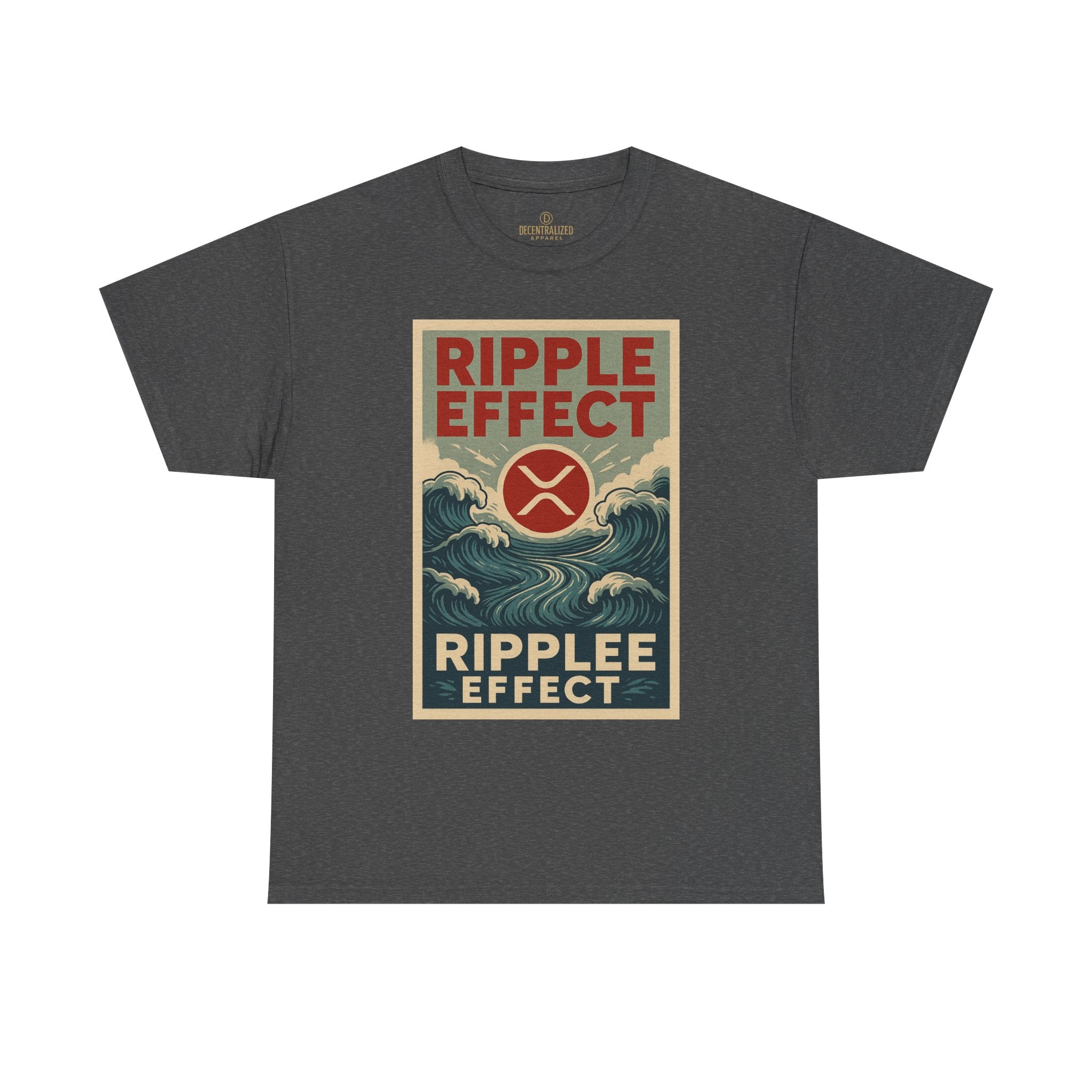 Ripple Effect Tee — Vintage Wave XRP Crypto Graphic T-Shirt