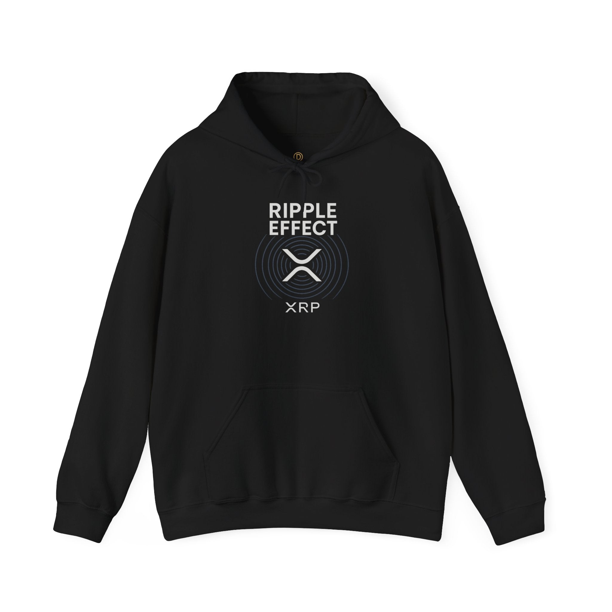 Ripple Effect Hoodie — Minimal Concentric Wave Graphic Sweatshirt