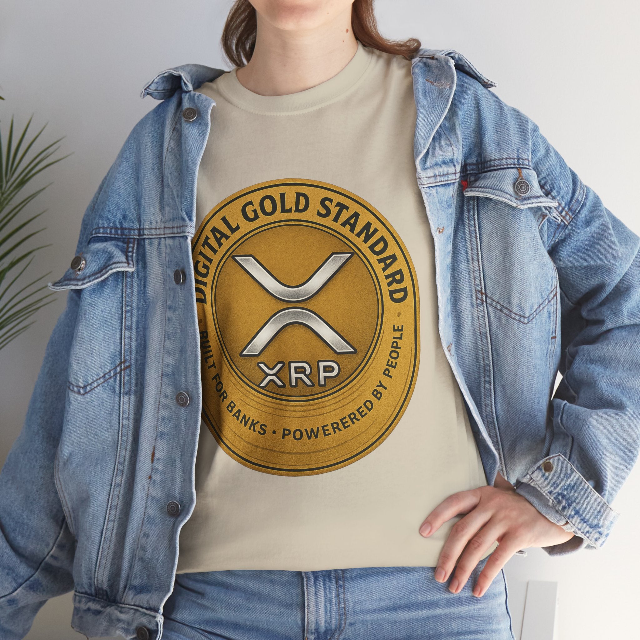 XRP Digital Gold Tee – Cryptocurrency Logo Shirt