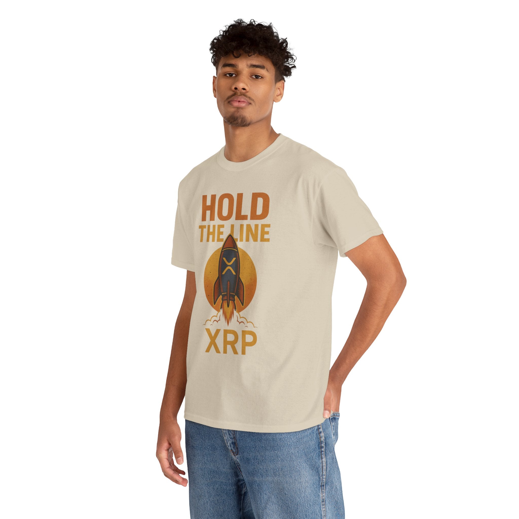 XRP Hold The Line Rocket Tee — Crypto Investor T‑Shirt
