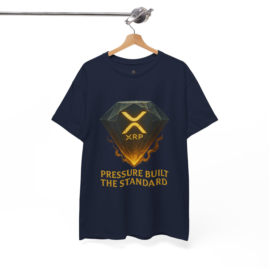 XRP Diamond Tee — "Pressure Built The Standard" Crypto Graphic T‑Shirt