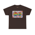 Crypto Rainbow T-Shirt — Bitcoin & Ethereum Hippie Art Tee