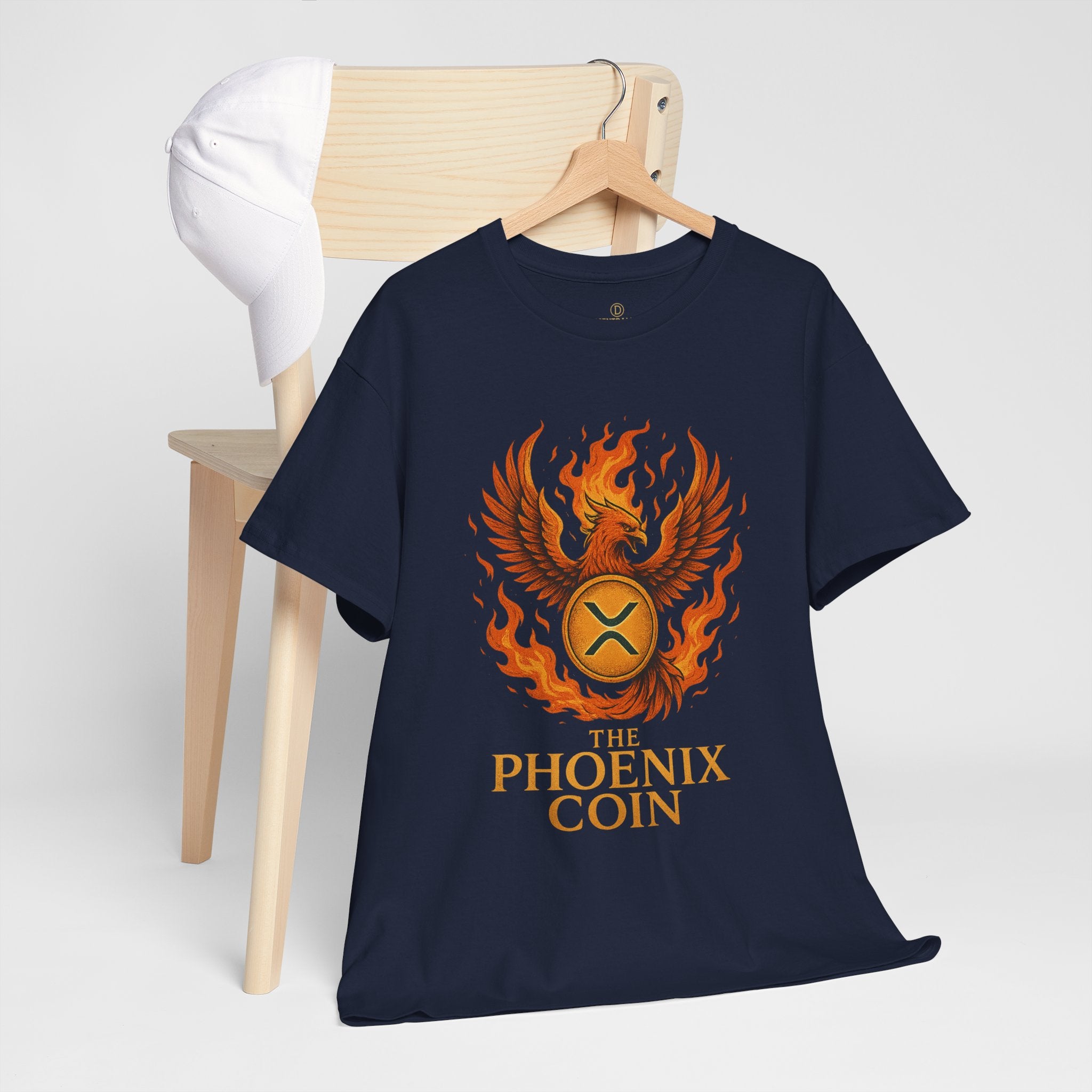 Phoenix Coin T‑Shirt — Fiery Phoenix Crypto Logo Tee