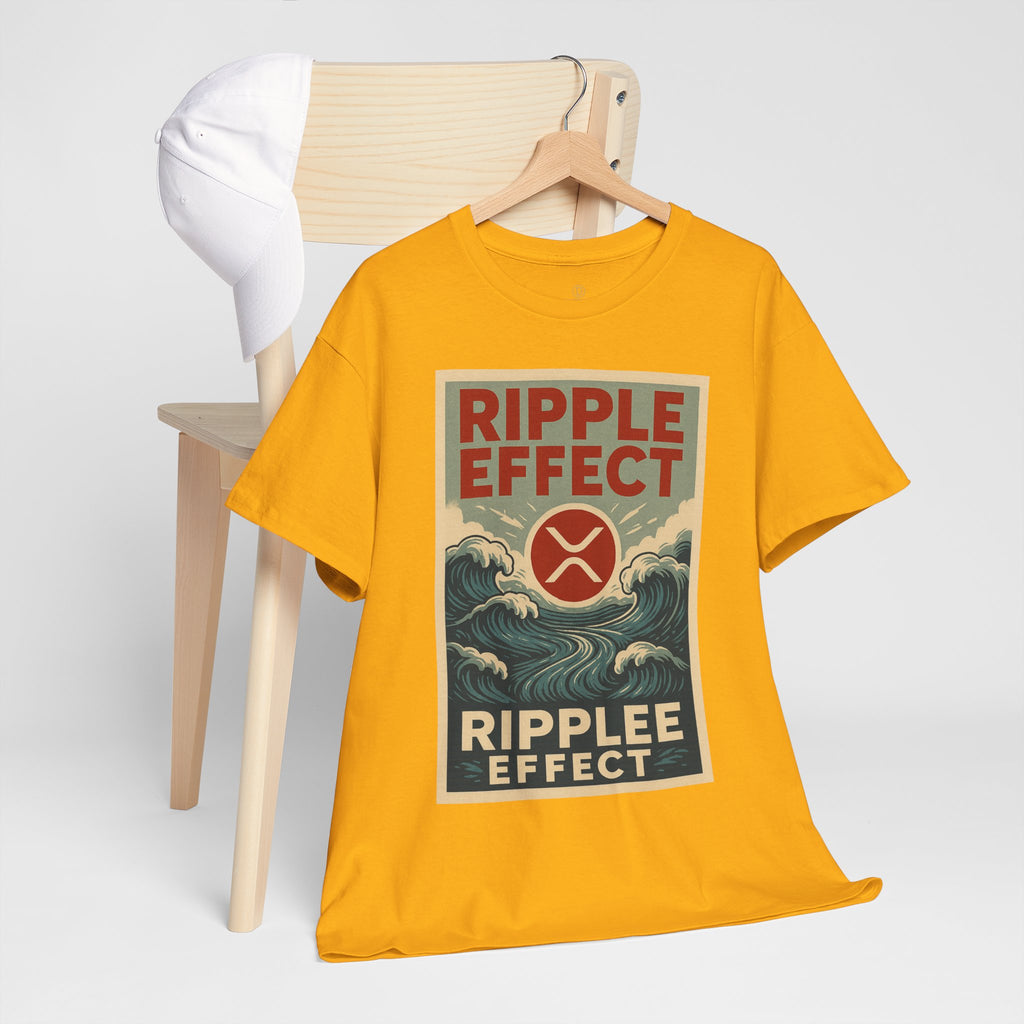 Ripple Effect Tee — Vintage Wave XRP Crypto Graphic T-Shirt