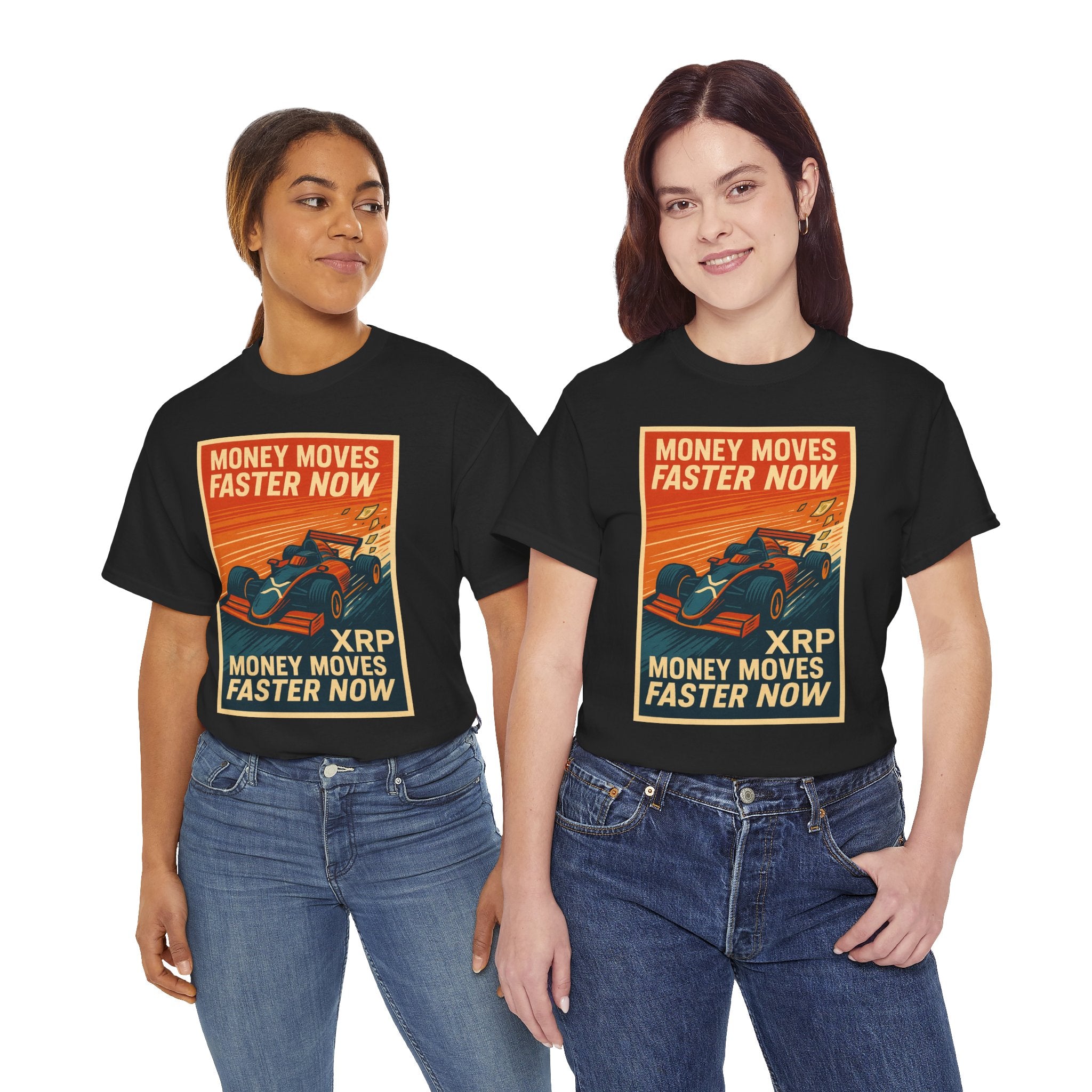 XRP 'Money Moves Faster Now' Racing Tee — Crypto Enthusiast T-Shirt
