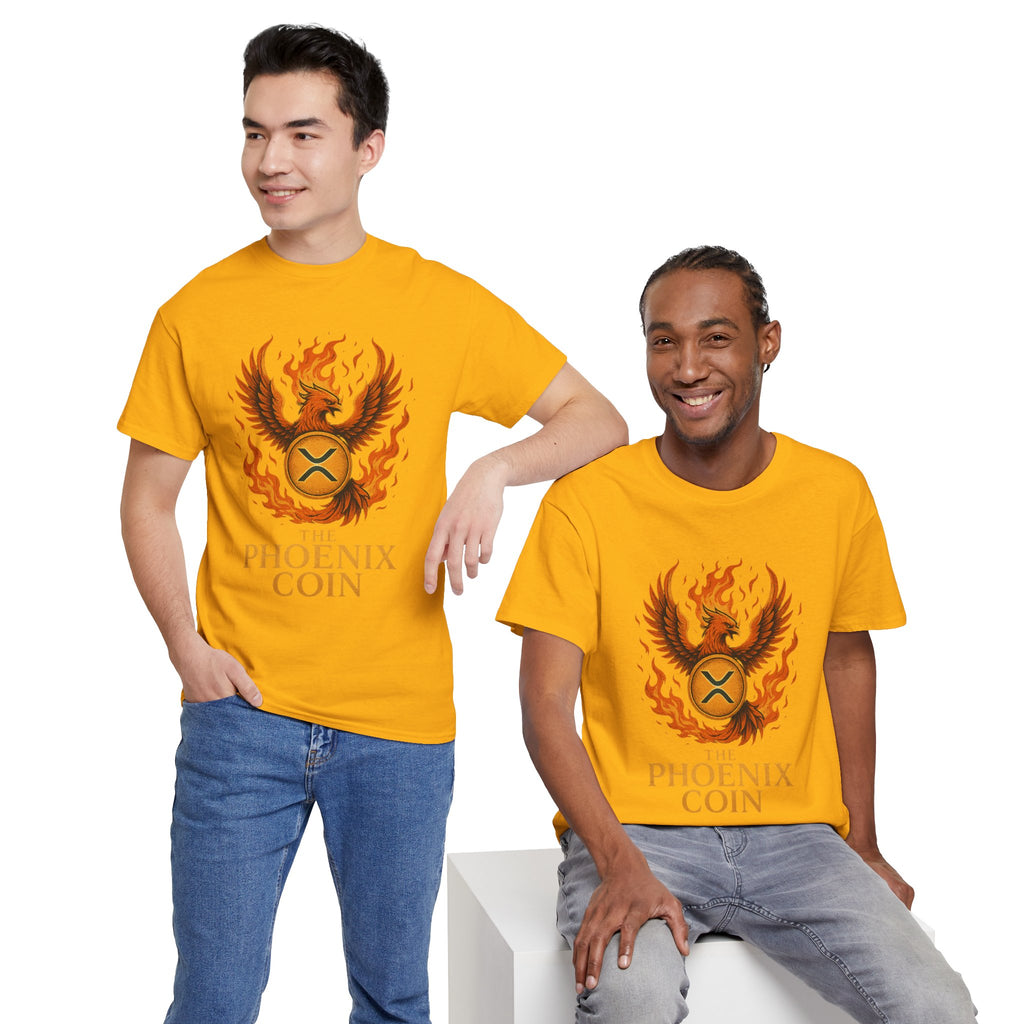 Phoenix Coin T‑Shirt — Fiery Phoenix Crypto Logo Tee