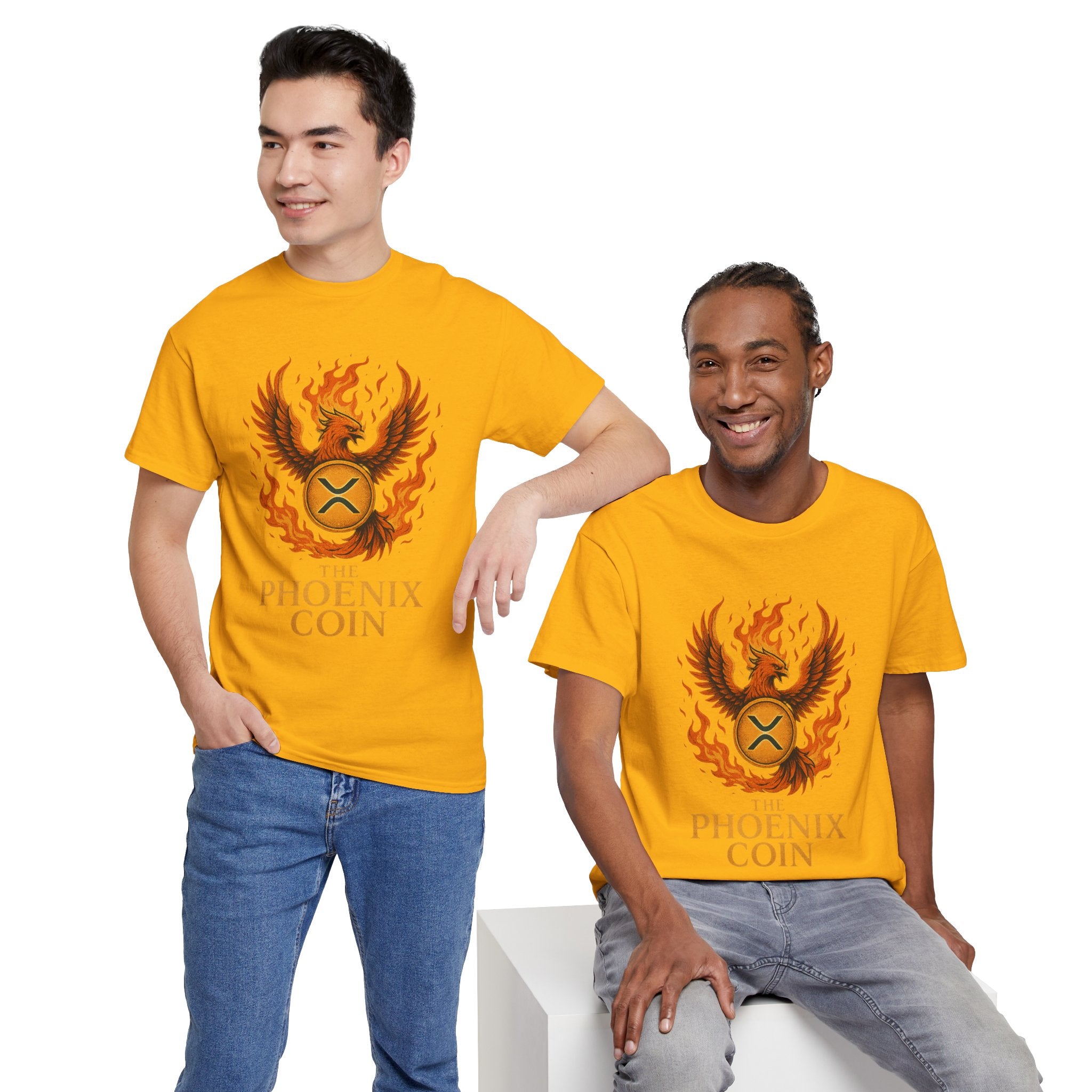 Phoenix Coin T‑Shirt — Fiery Phoenix Crypto Logo Tee