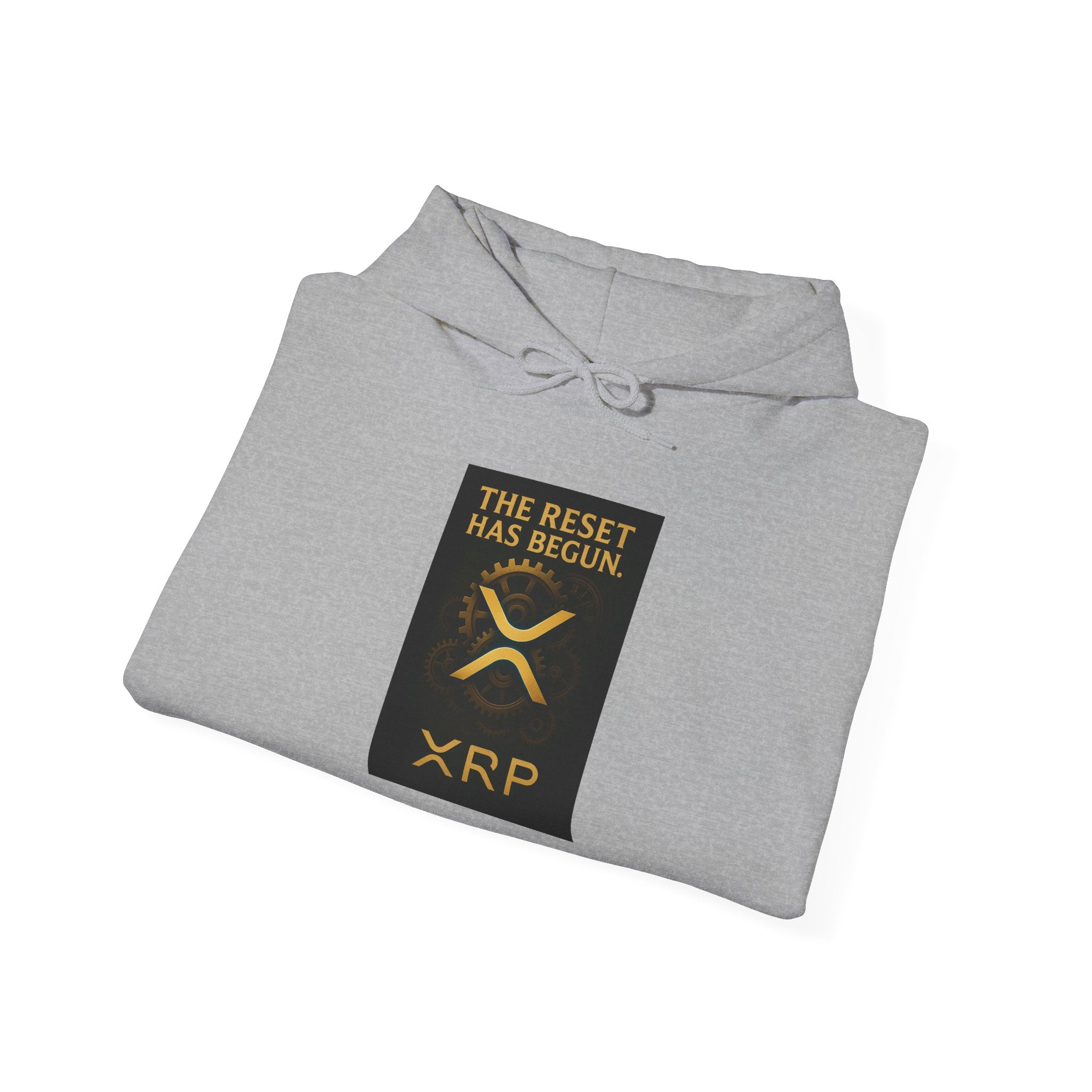 XRP Hoodie — "The Reset Has Begun" Crypto Logo Pullover