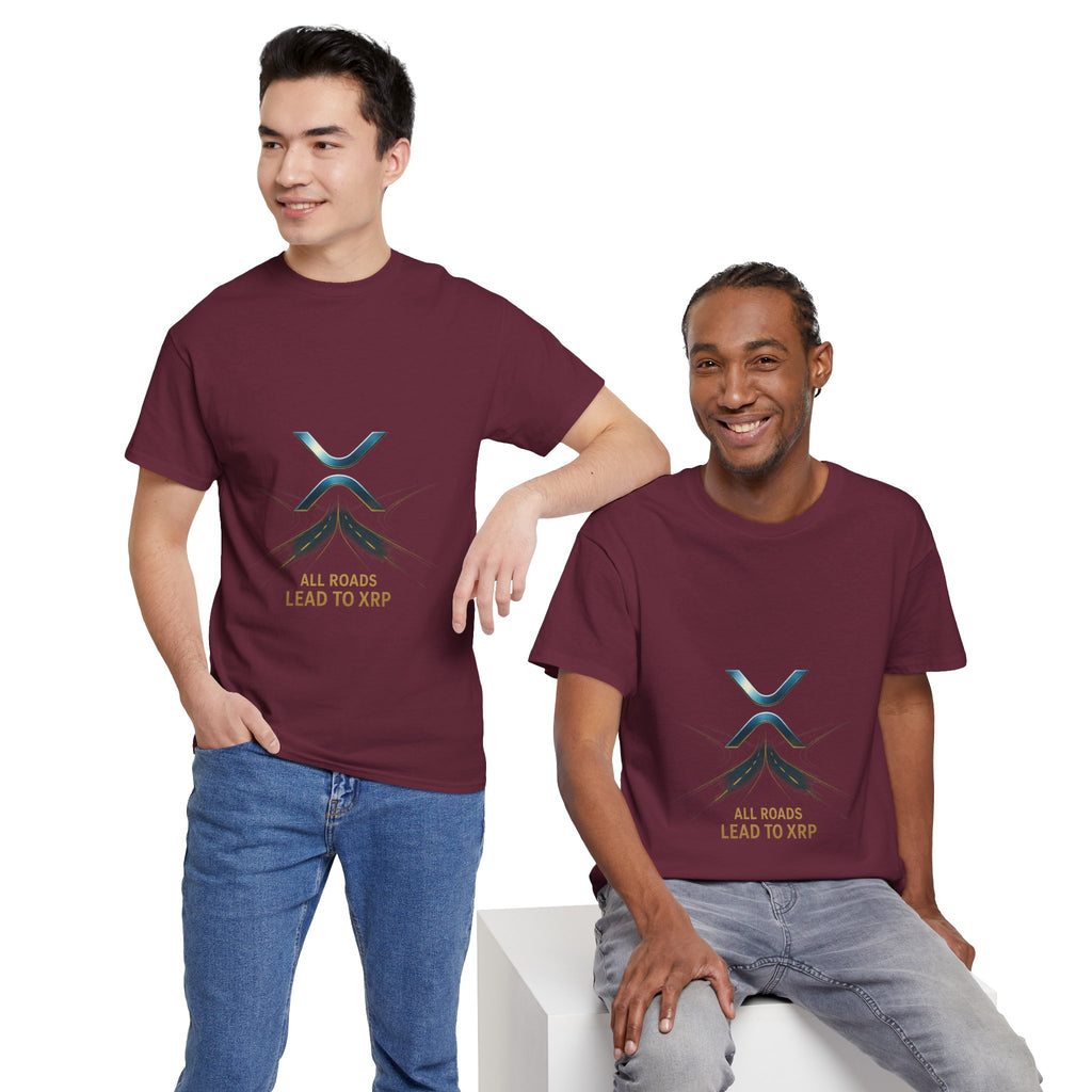 All Roads Lead to XRP T-Shirt — Crypto Ripple Logo Tee