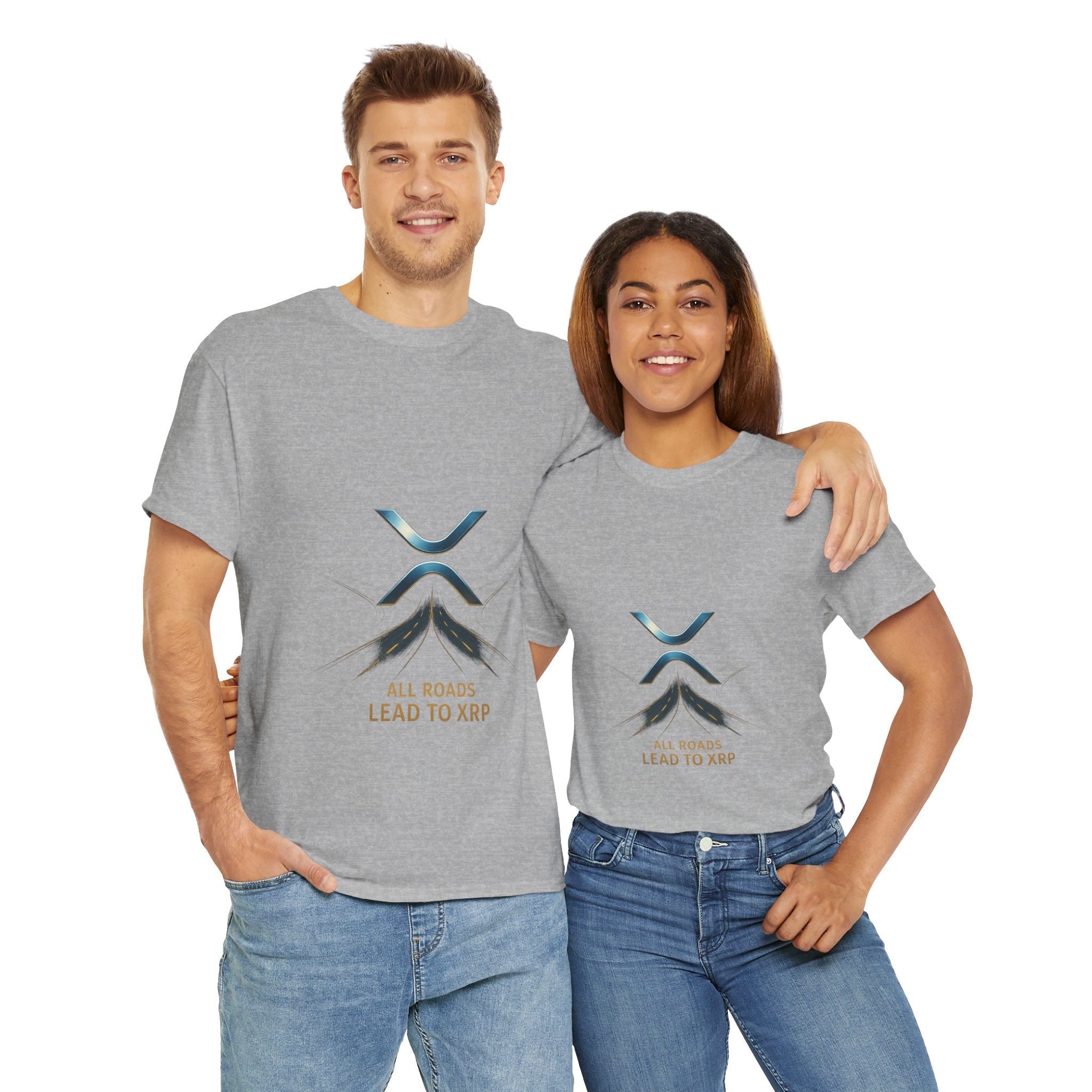 All Roads Lead to XRP T-Shirt — Crypto Ripple Logo Tee