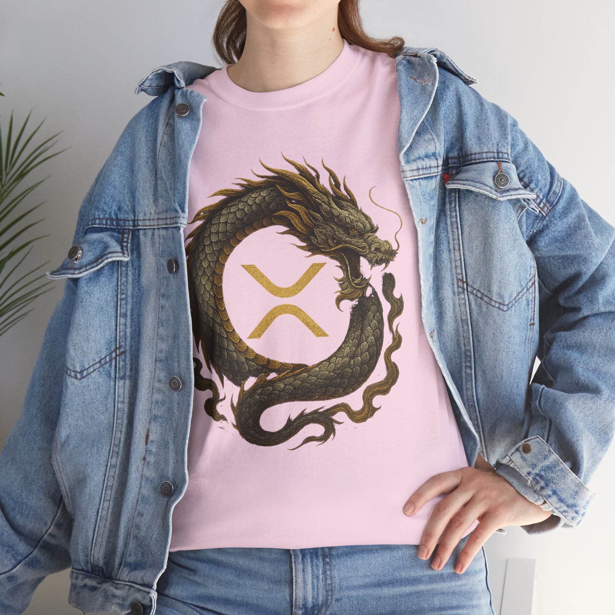Dragon XRP Logo T-Shirt — Crypto XRP Circle Dragon Graphic Tee